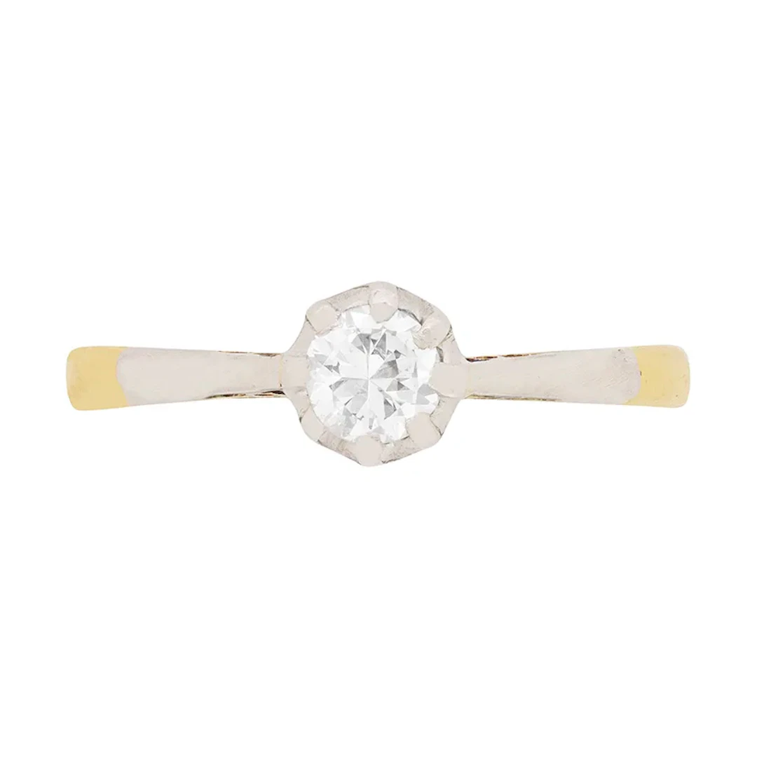 Art Deco Diamond Solitaire Engagement Ring, c.1930s