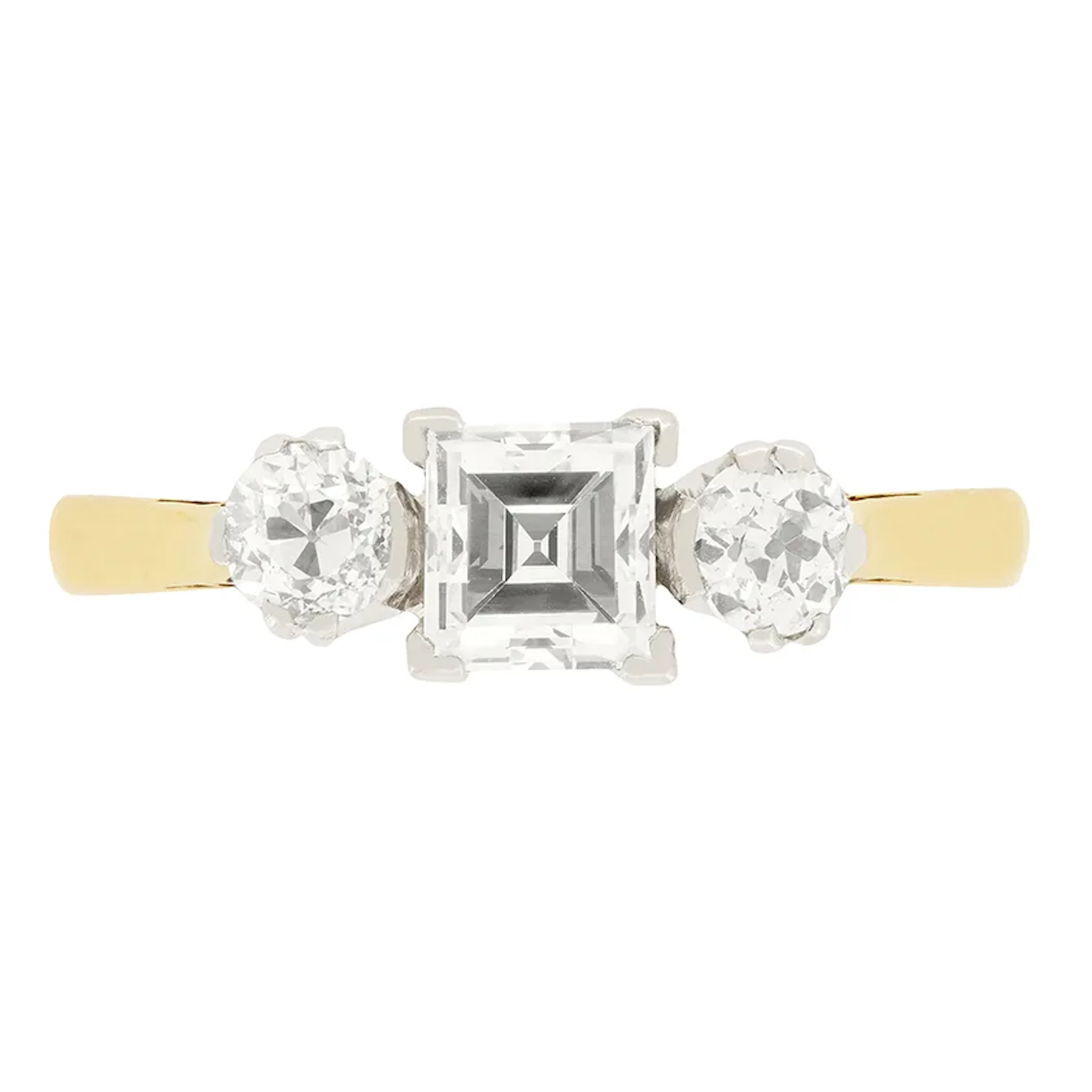 Edwardian 1.20ct Three Stone Diamond Ring, c.1910s