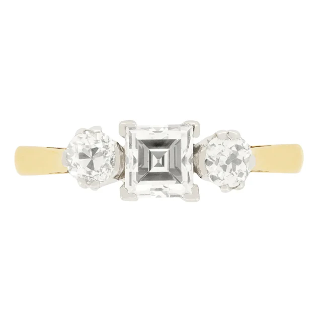 Edwardian 1.20ct Three Stone Diamond Ring, c.1910s