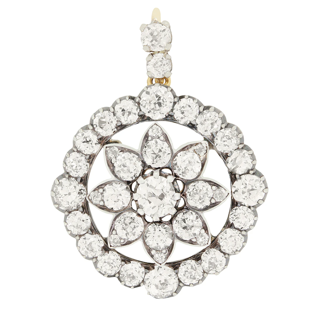 Victorian 5.00ct Diamond Pendant/Brooch c.1880s