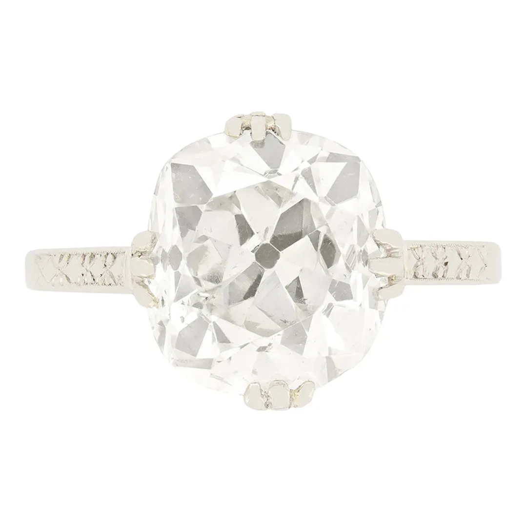 Art Deco 5.00ct Diamond Solitaire Ring, c.1920s
