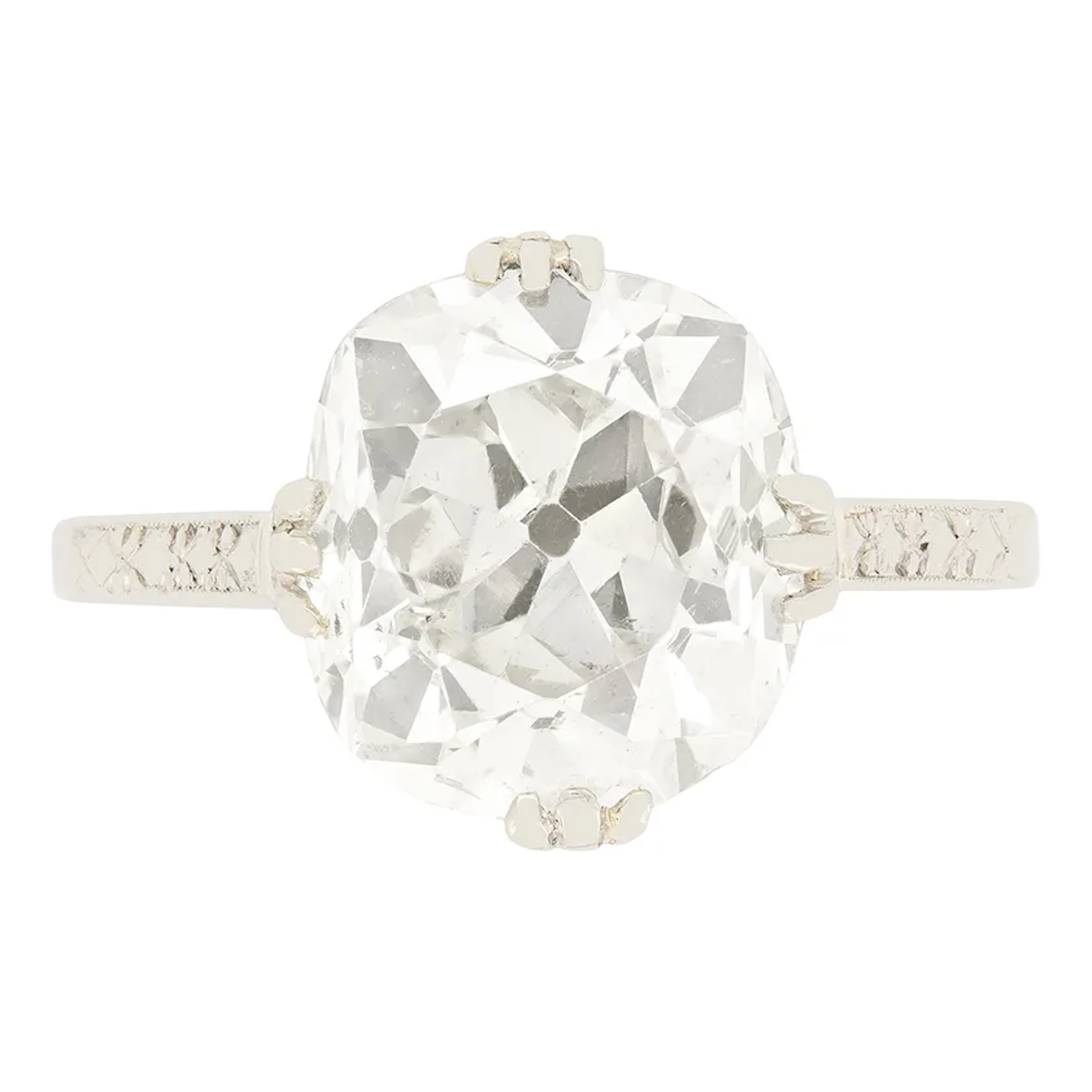 Art Deco 5.00ct Diamond Solitaire Ring, c.1920s