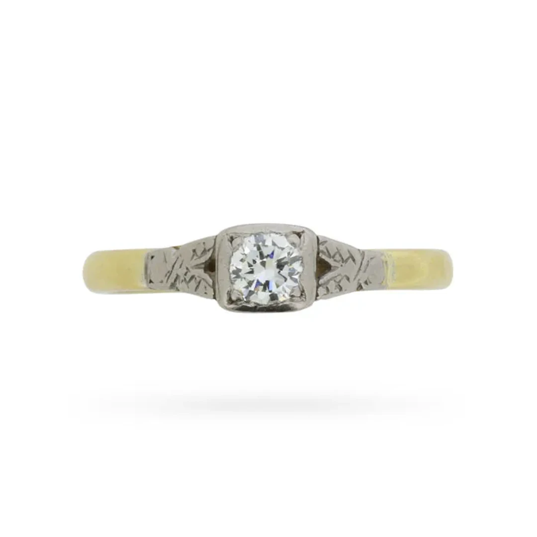 Vintage 0.25ct Diamond Solitaire Engagement Ring, c.1950s