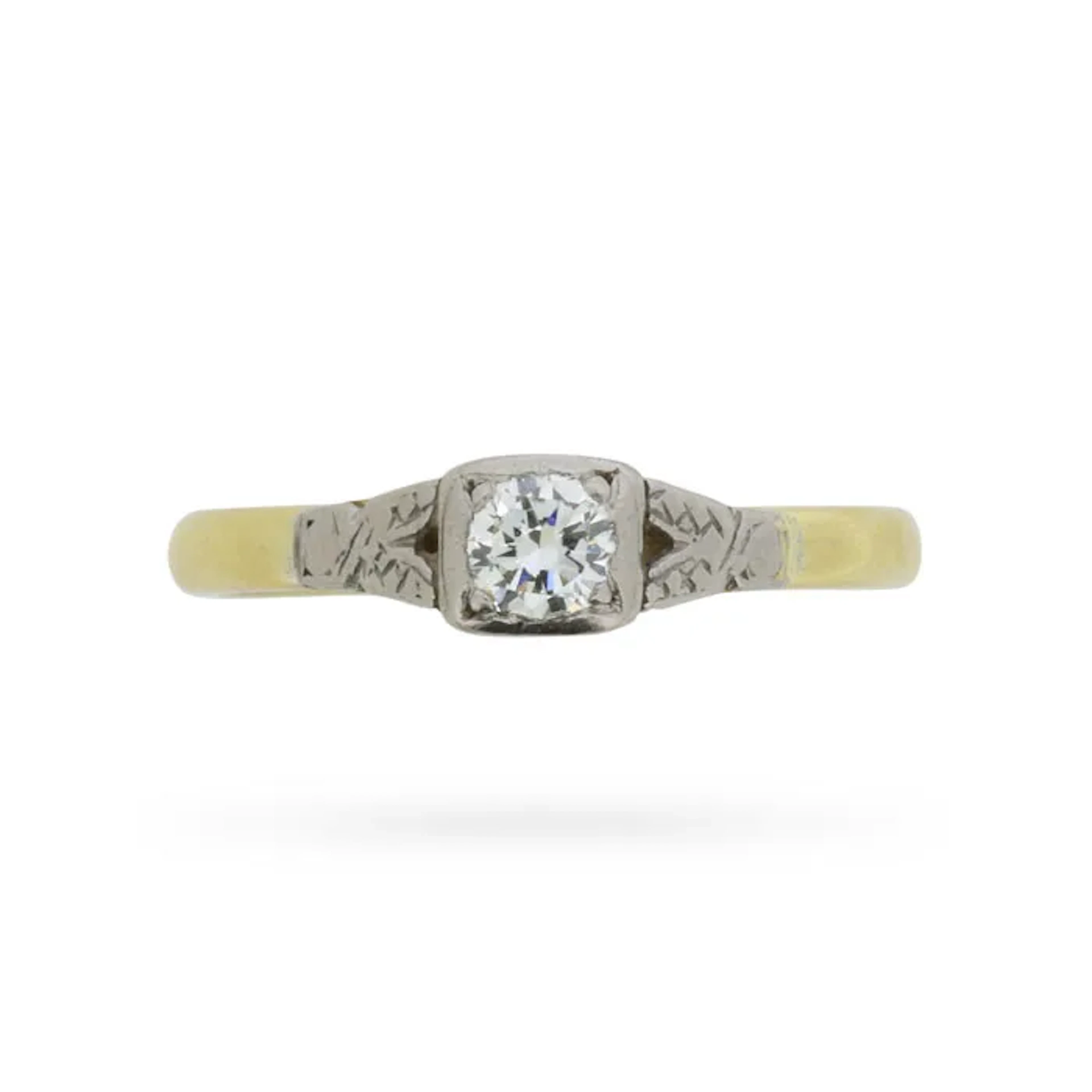 Vintage 0.25ct Diamond Solitaire Engagement Ring, c.1950s