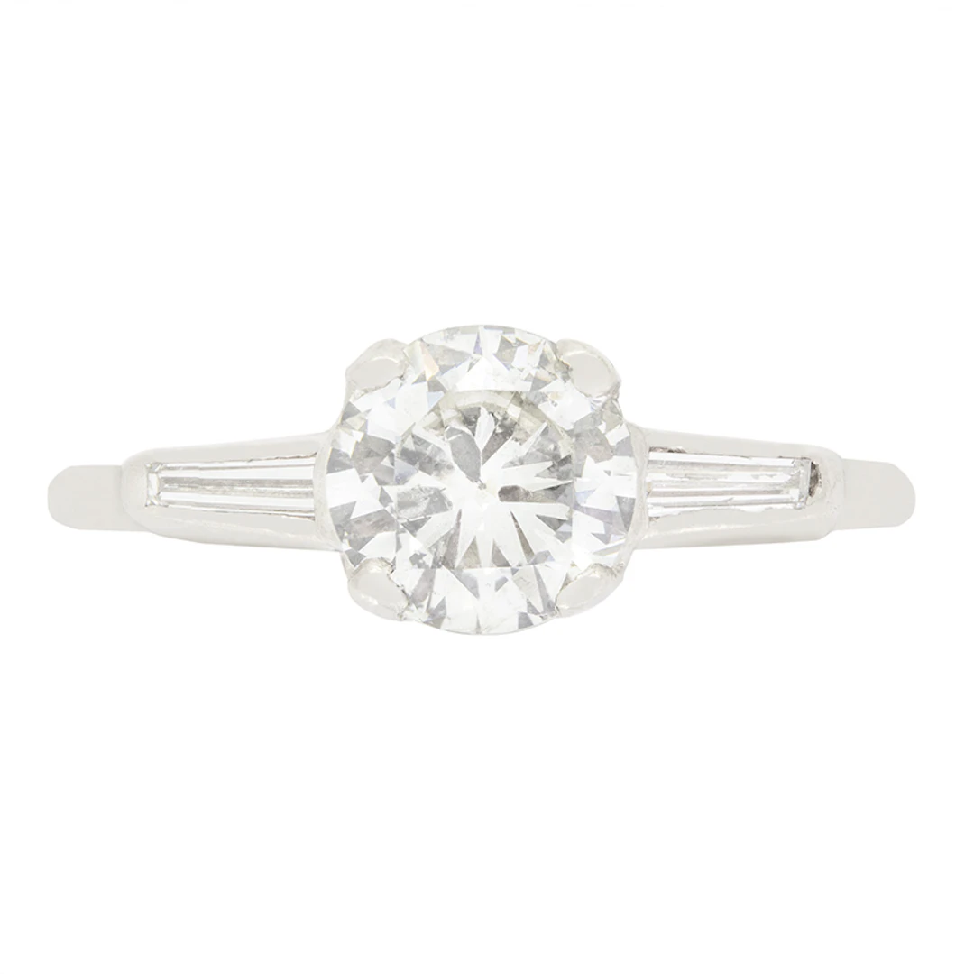 Late Deco 0.85ct Diamond Solitaire Ring, c.1930s