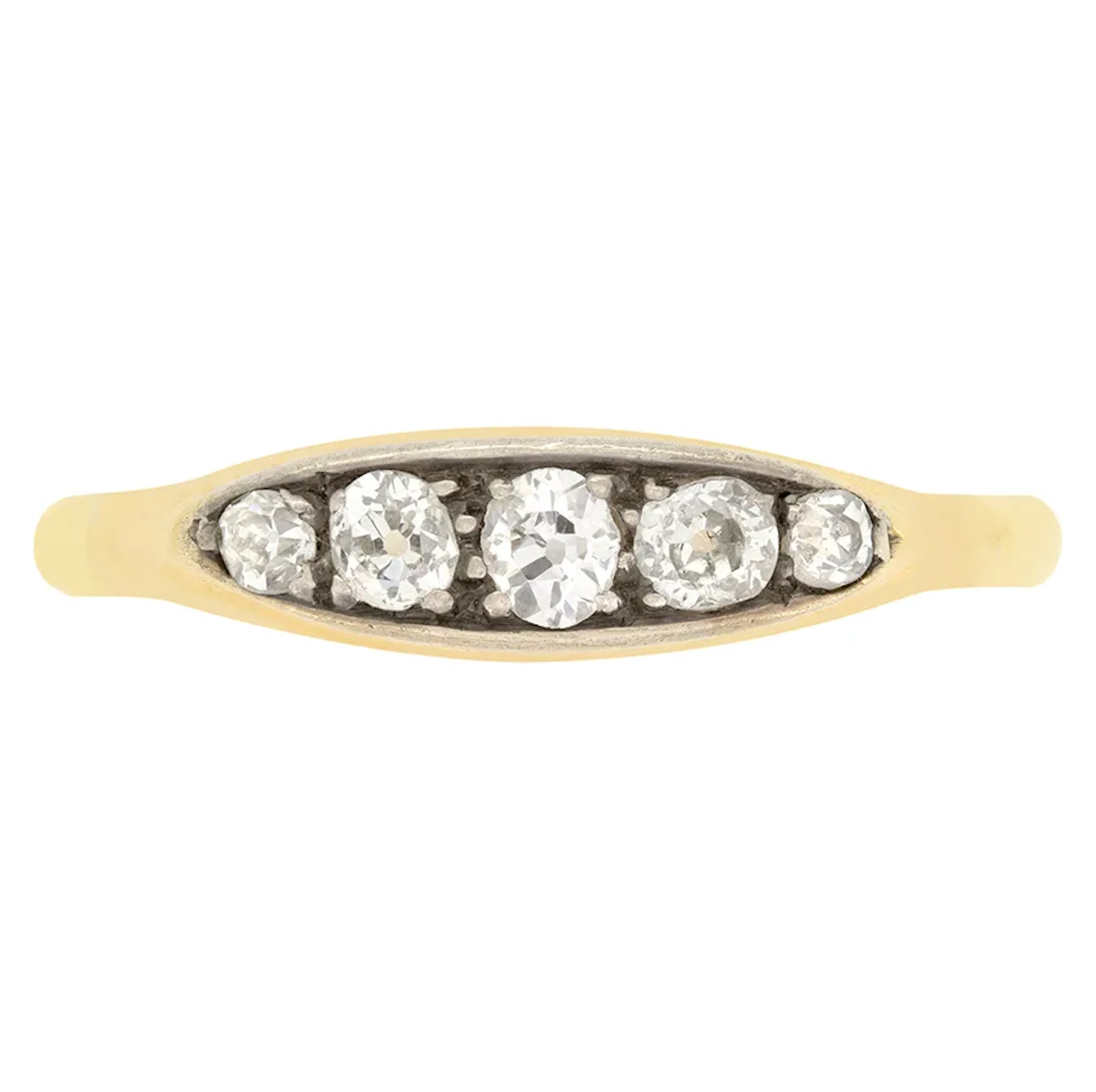 Victorian 0.34ct Diamond Five Stone Ring, c.1880s