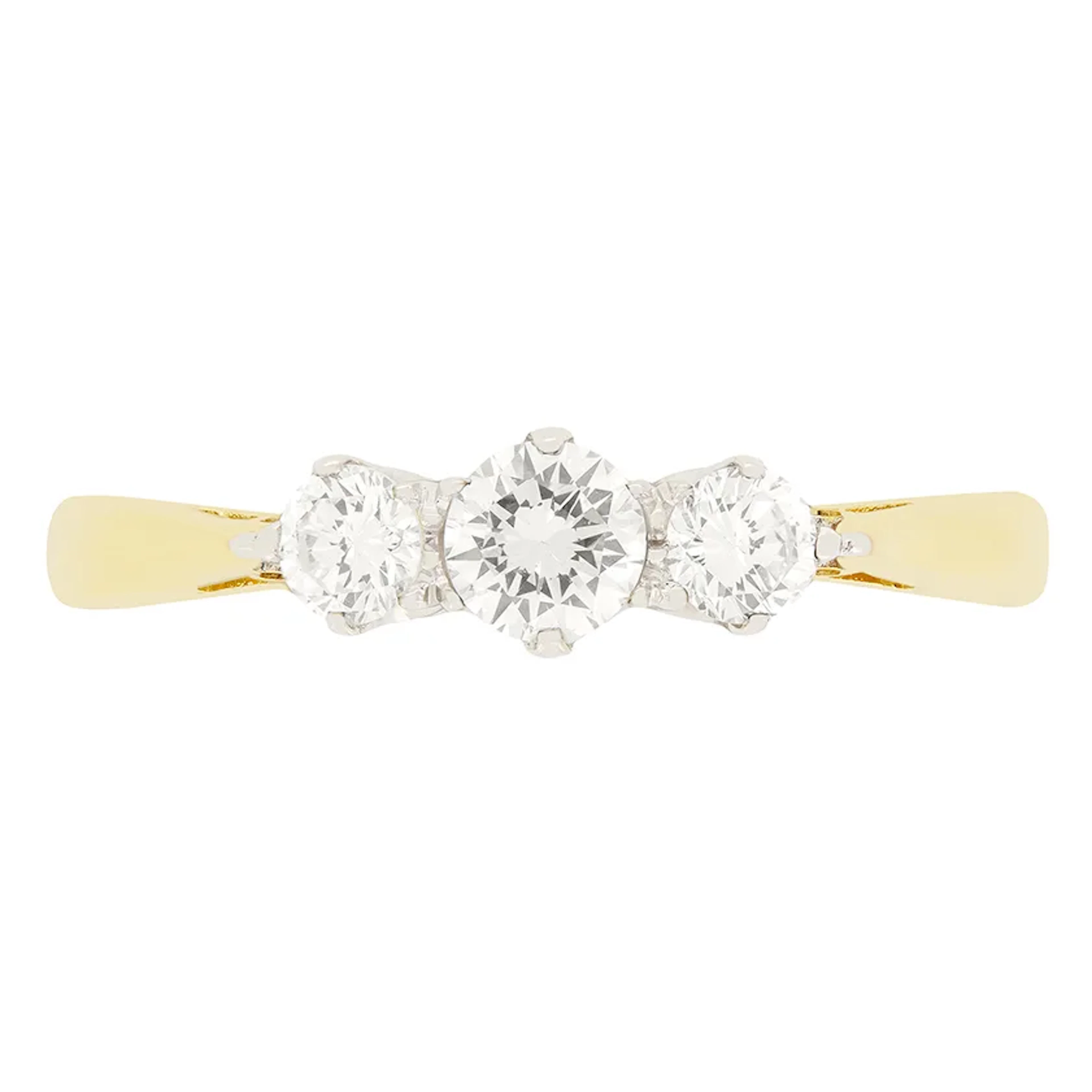 Vintage 0.34ct Diamond Trilogy Ring, c.1980s