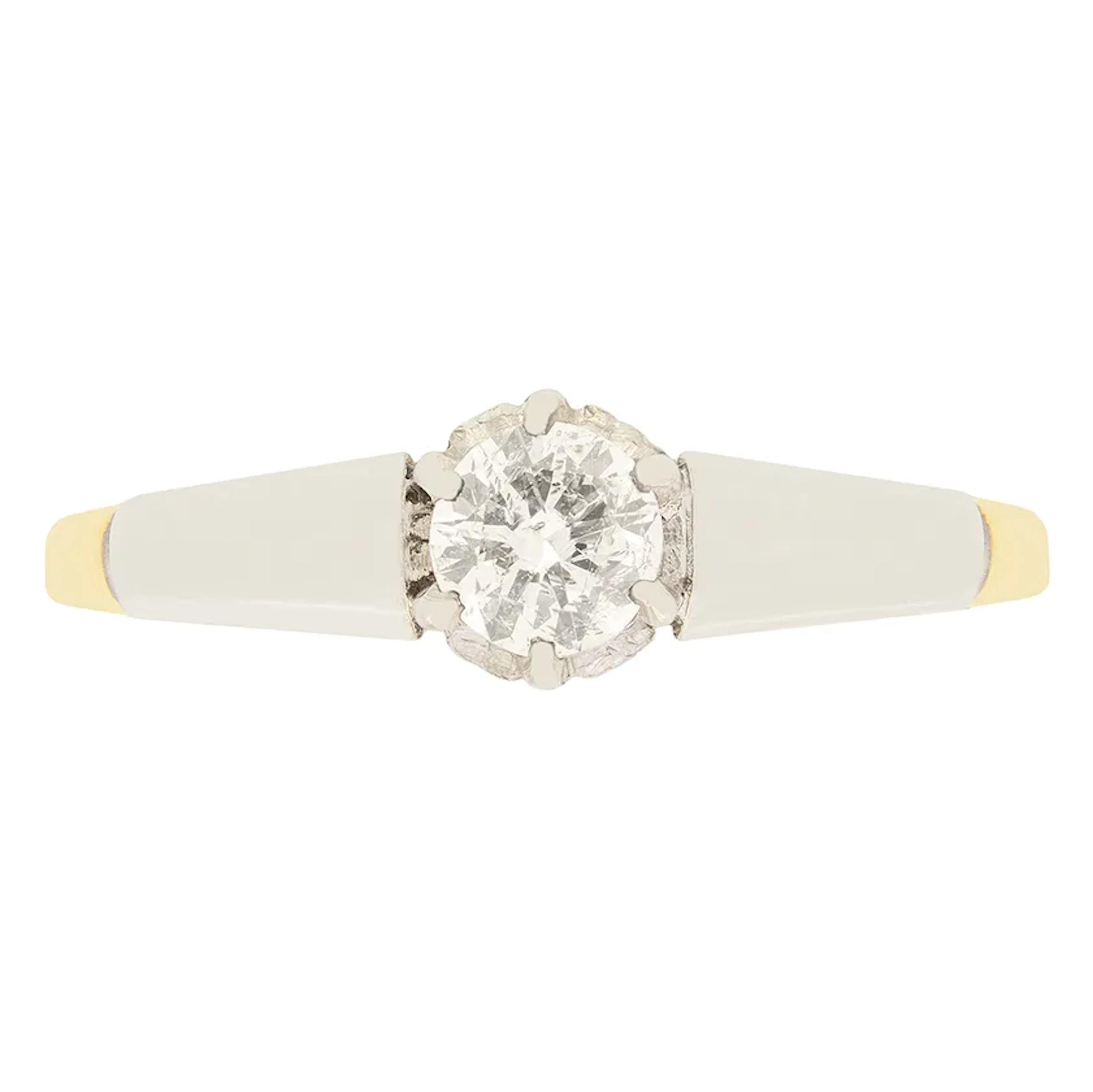 Vintage 0.35ct Diamond Solitaire Ring, c.1940s