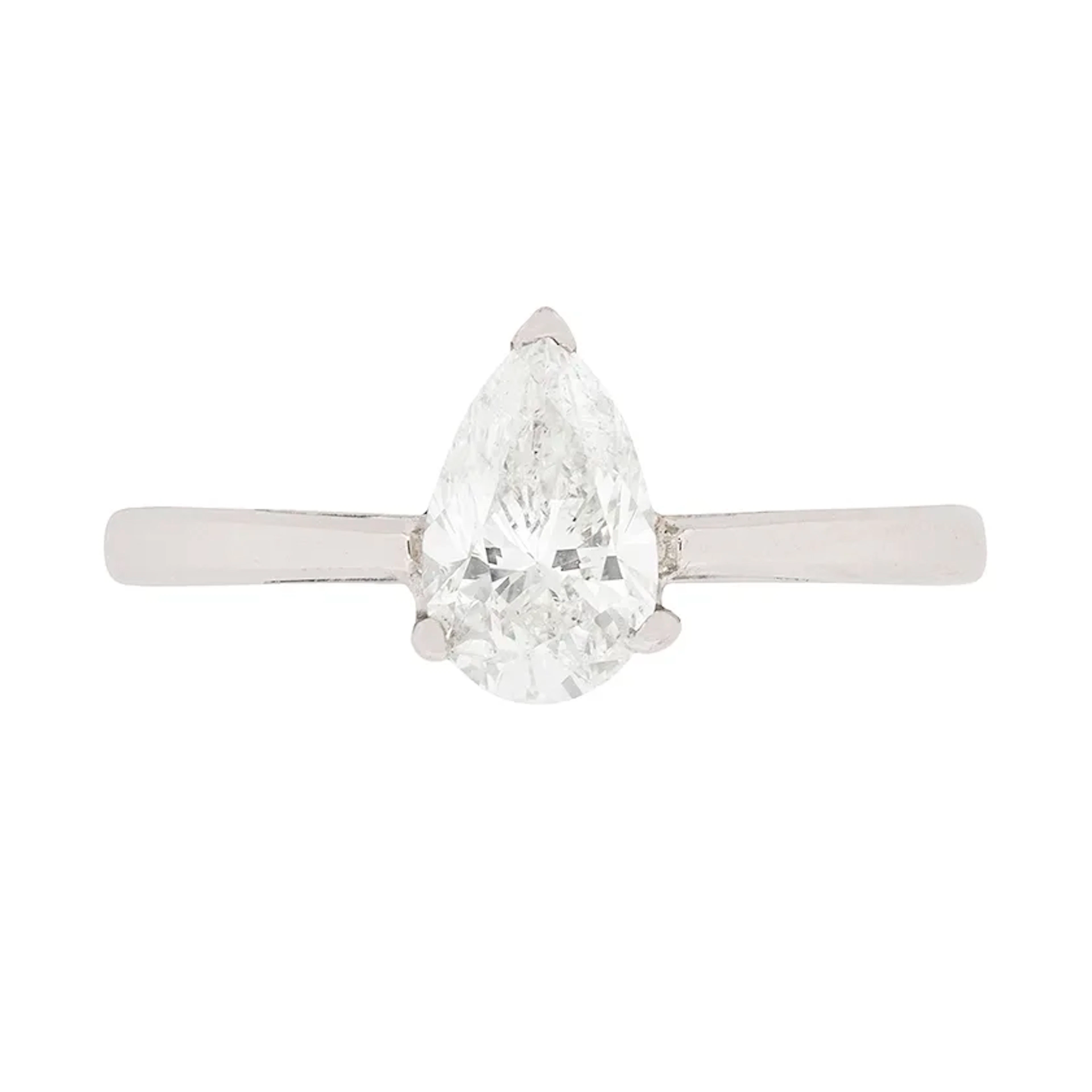 1.05 Carat Pear-Shaped Diamond Solitaire Engagement Ring