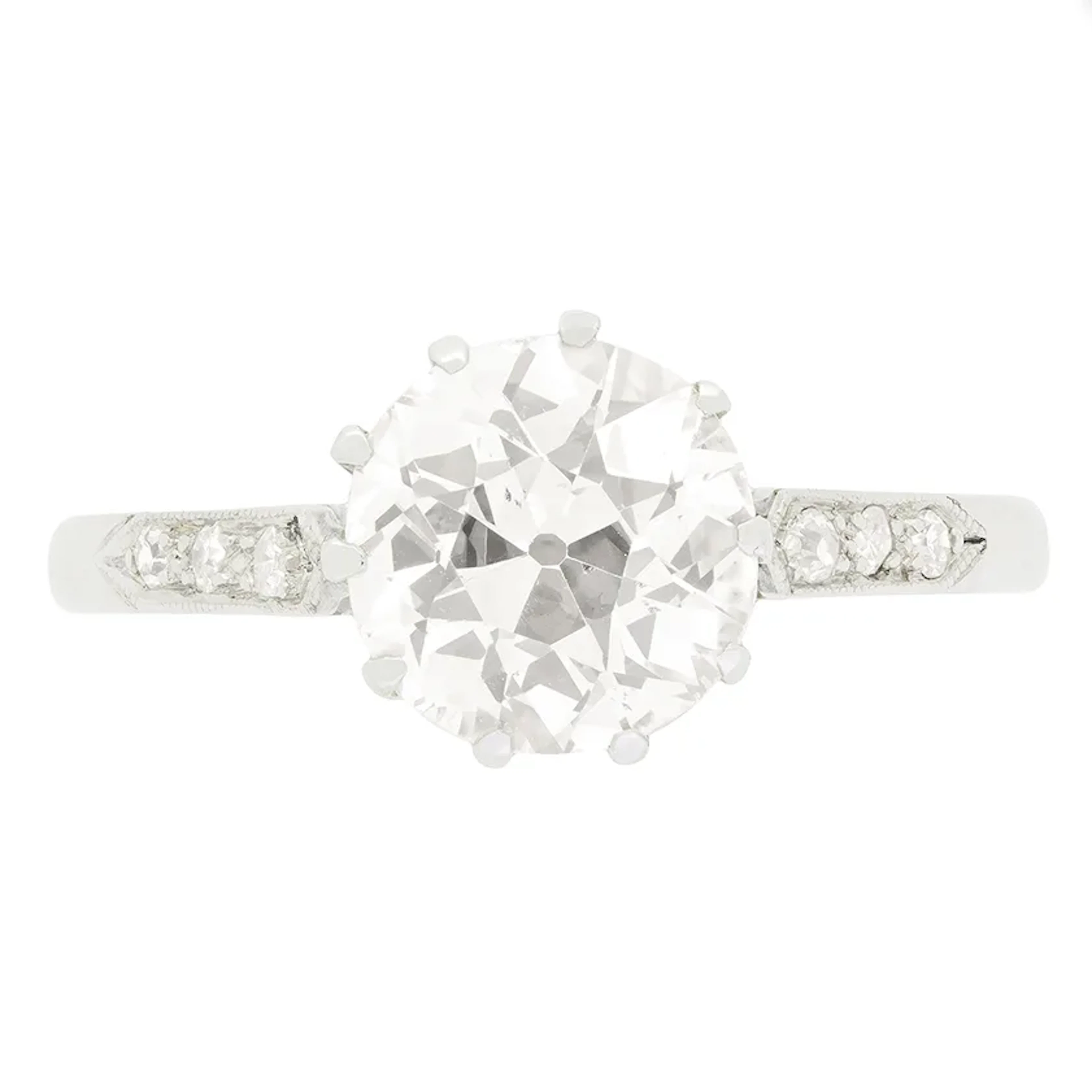 Art Deco 2.00ct Diamond Solitaire Ring, c.1920s