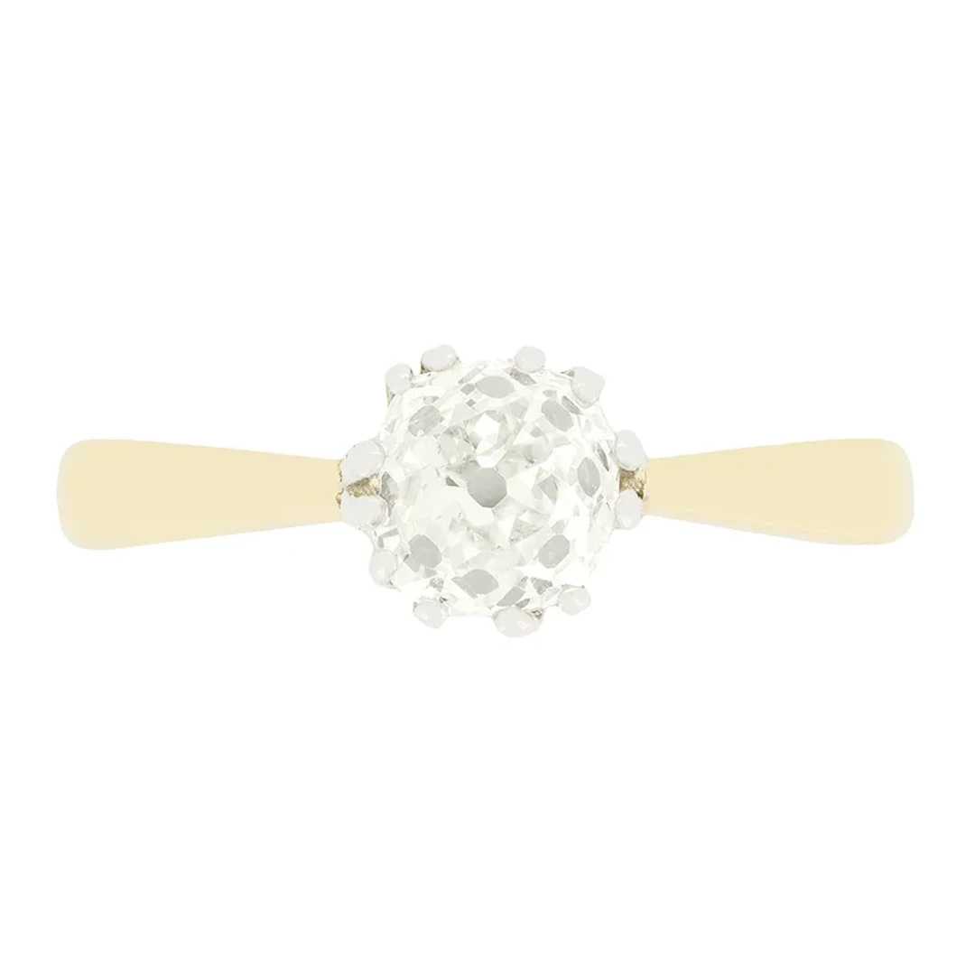 Edwardian 1.00ct Diamond Solitaire Ring, c.1910s