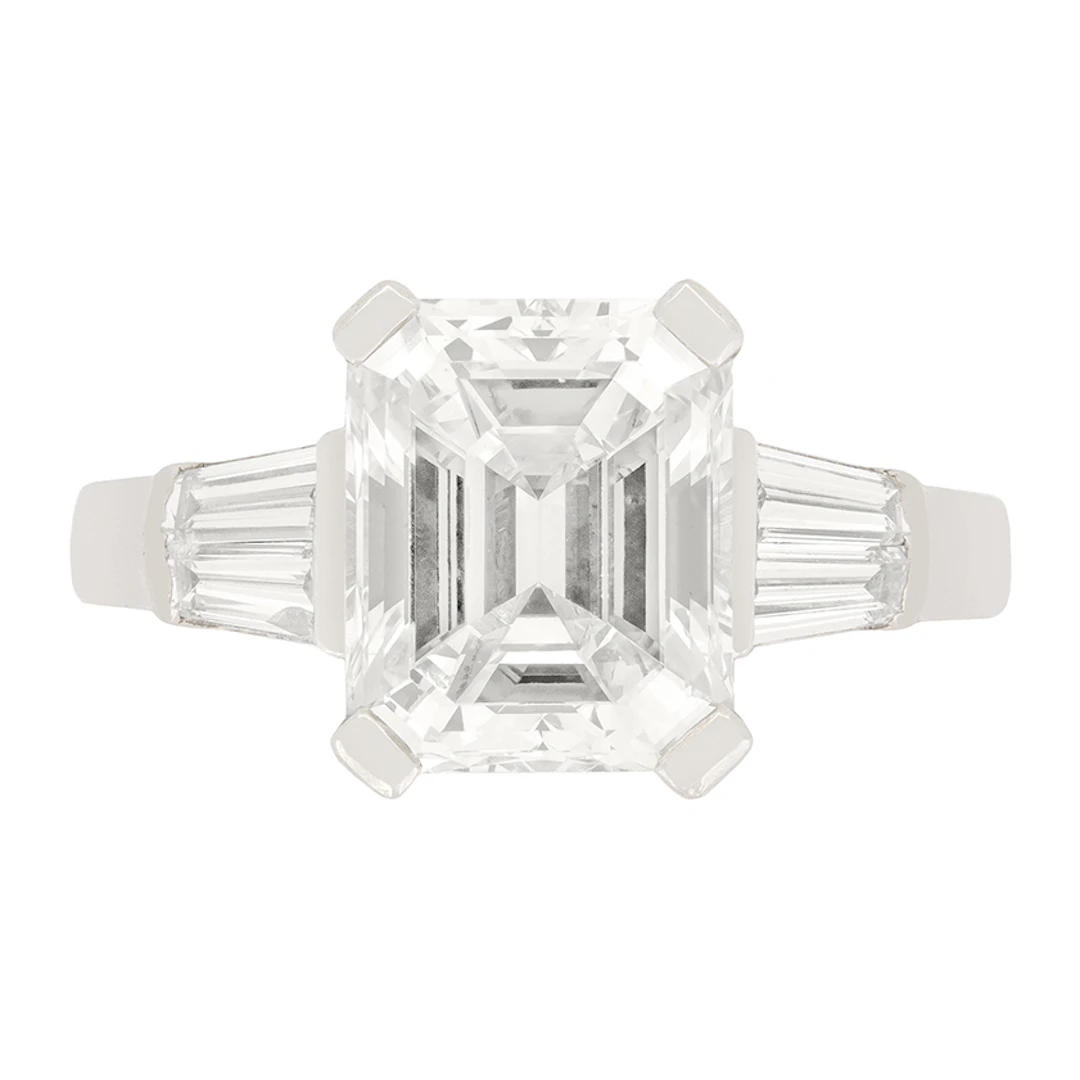 Late Deco 3.18ct Diamond Ring, c.1940s