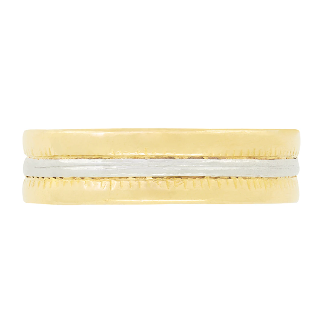 Vintage 22ct Gold & Platinum Wedding Band, hallmarked 1965