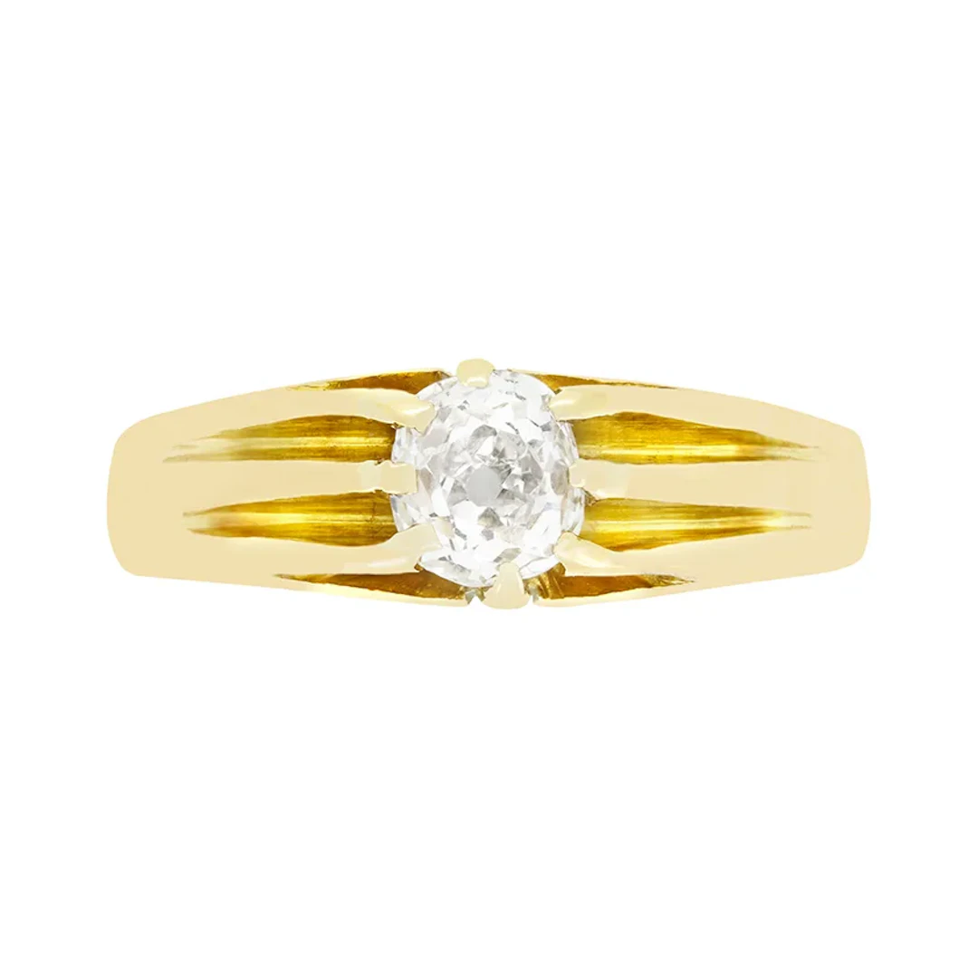 Antique 0.40ct Diamond Signet Ring, hallmarked 1929