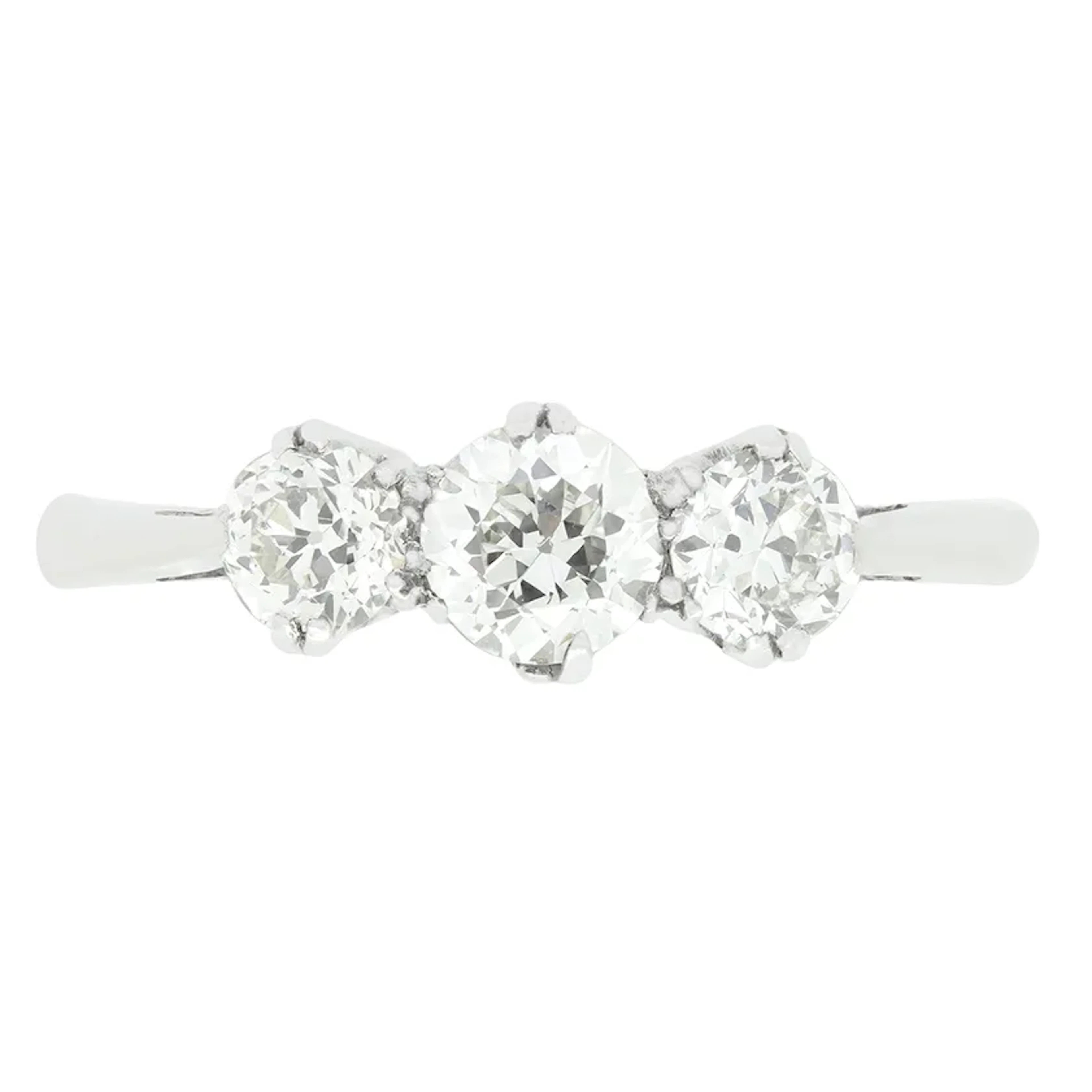 Art Deco 1.00ct Diamond Trilogy Ring, c.1920s