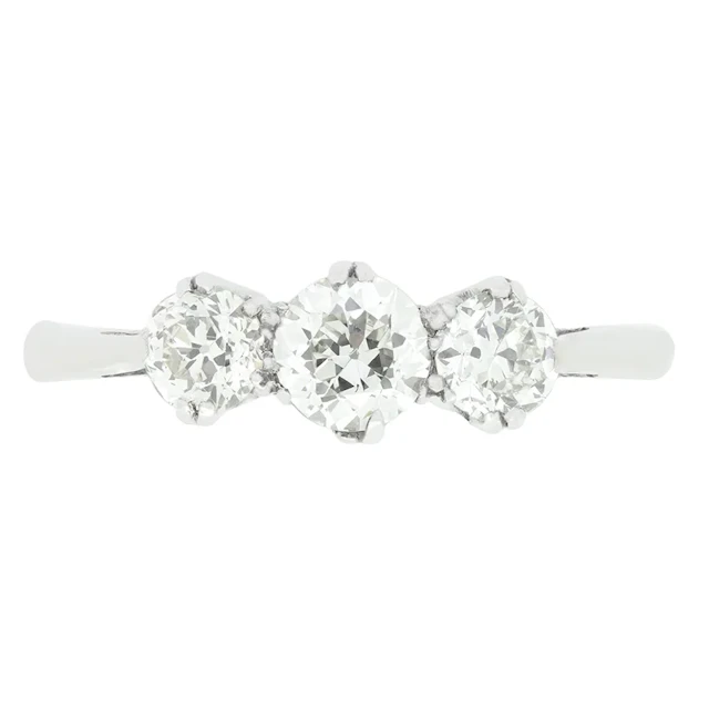 Art Deco 1.00ct Diamond Trilogy Ring, c.1920s