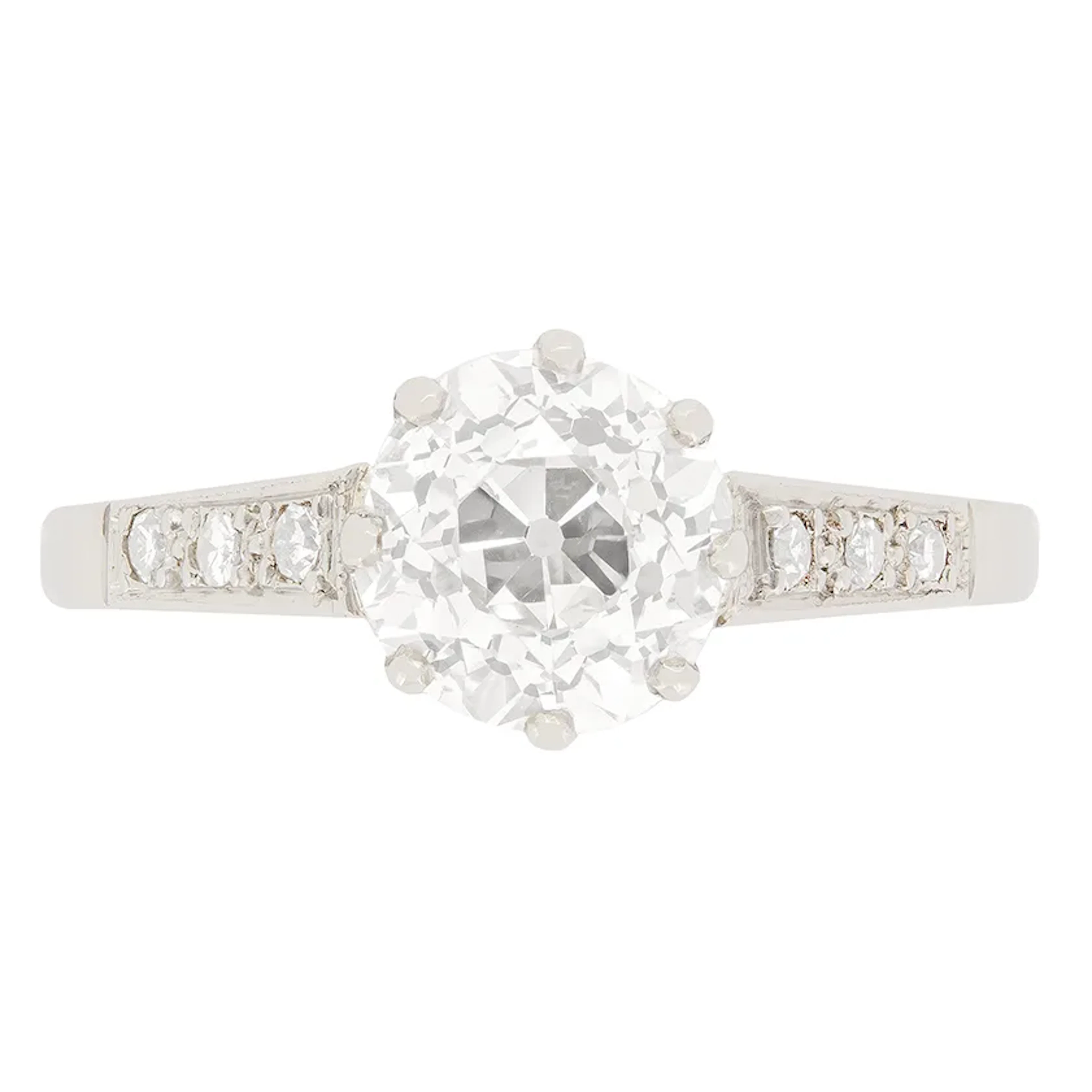 Art Deco 1.38ct Diamond Solitaire Ring, c.1920s
