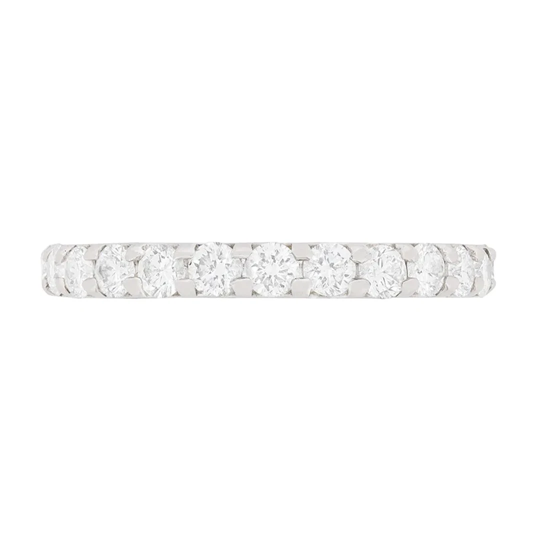 Three-Quarter Set Round Brilliant Cut Diamond Eternity Ring
