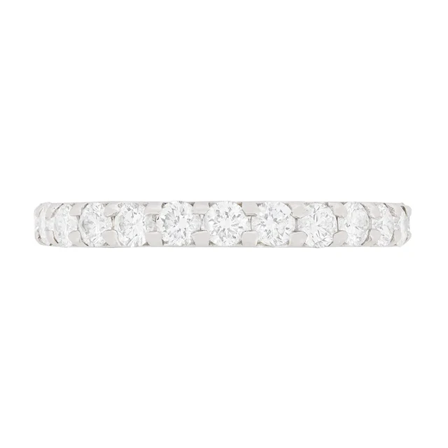 Three-Quarter Set Round Brilliant Cut Diamond Eternity Ring