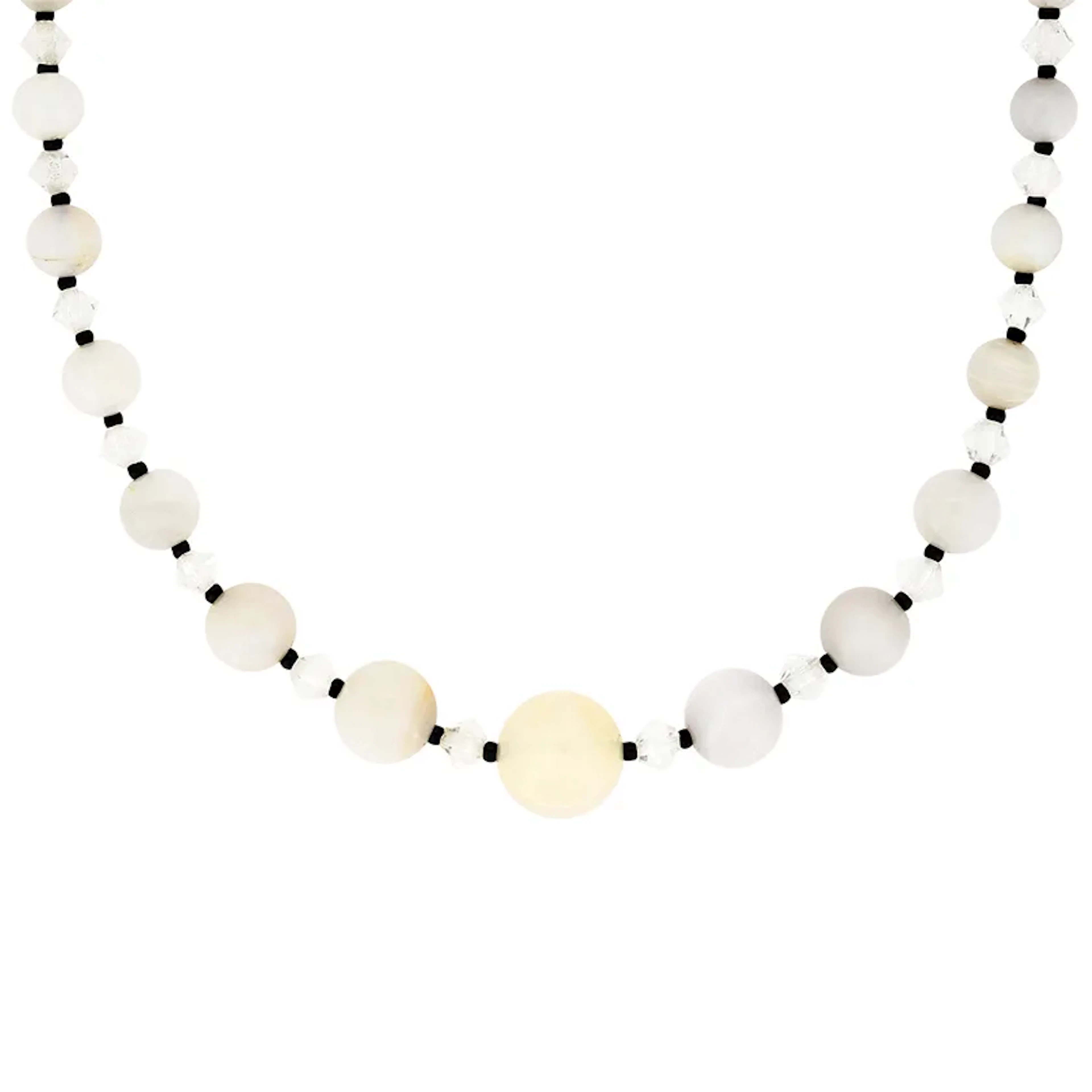 Vintage Opal and Crystal Necklace, c.1950s
