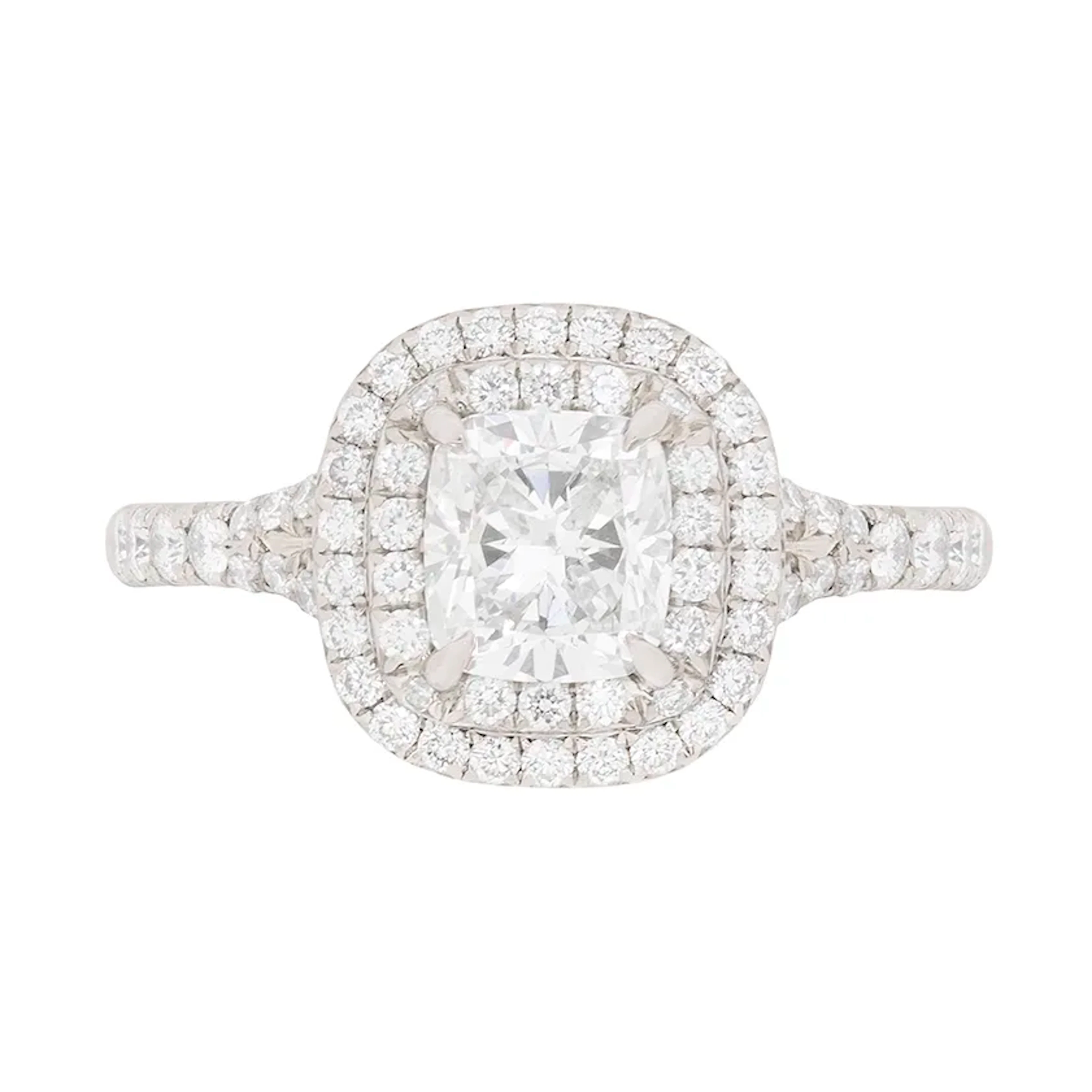 Tiffany & Co. ‘Soleste’ 0.71ct Diamond Double Halo Ring