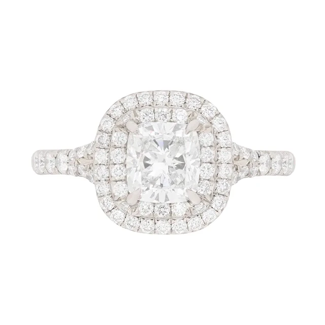 Tiffany & Co. ‘Soleste’ 0.71ct Diamond Double Halo Ring