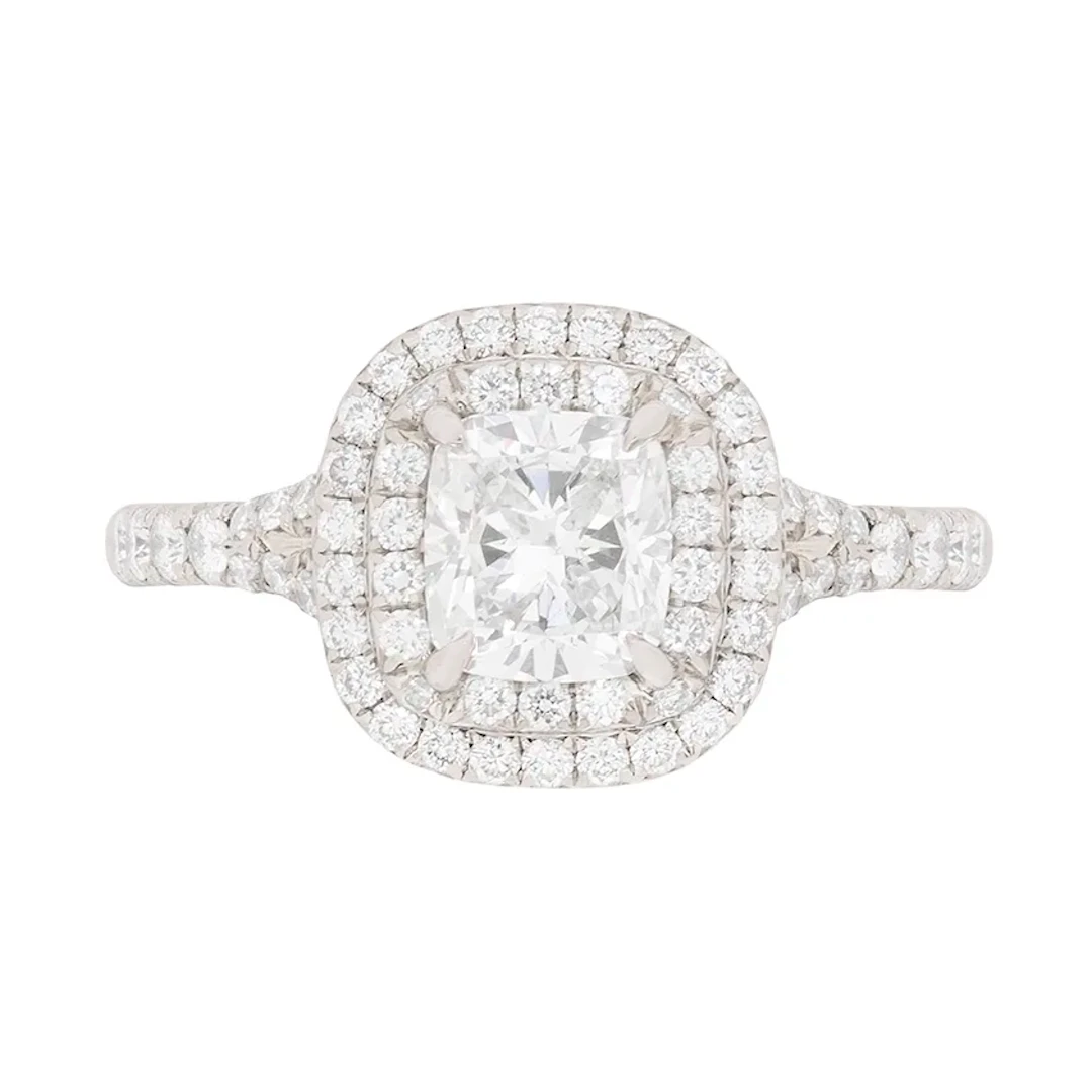 Tiffany & Co. ‘Soleste’ 0.71ct Diamond Double Halo Ring