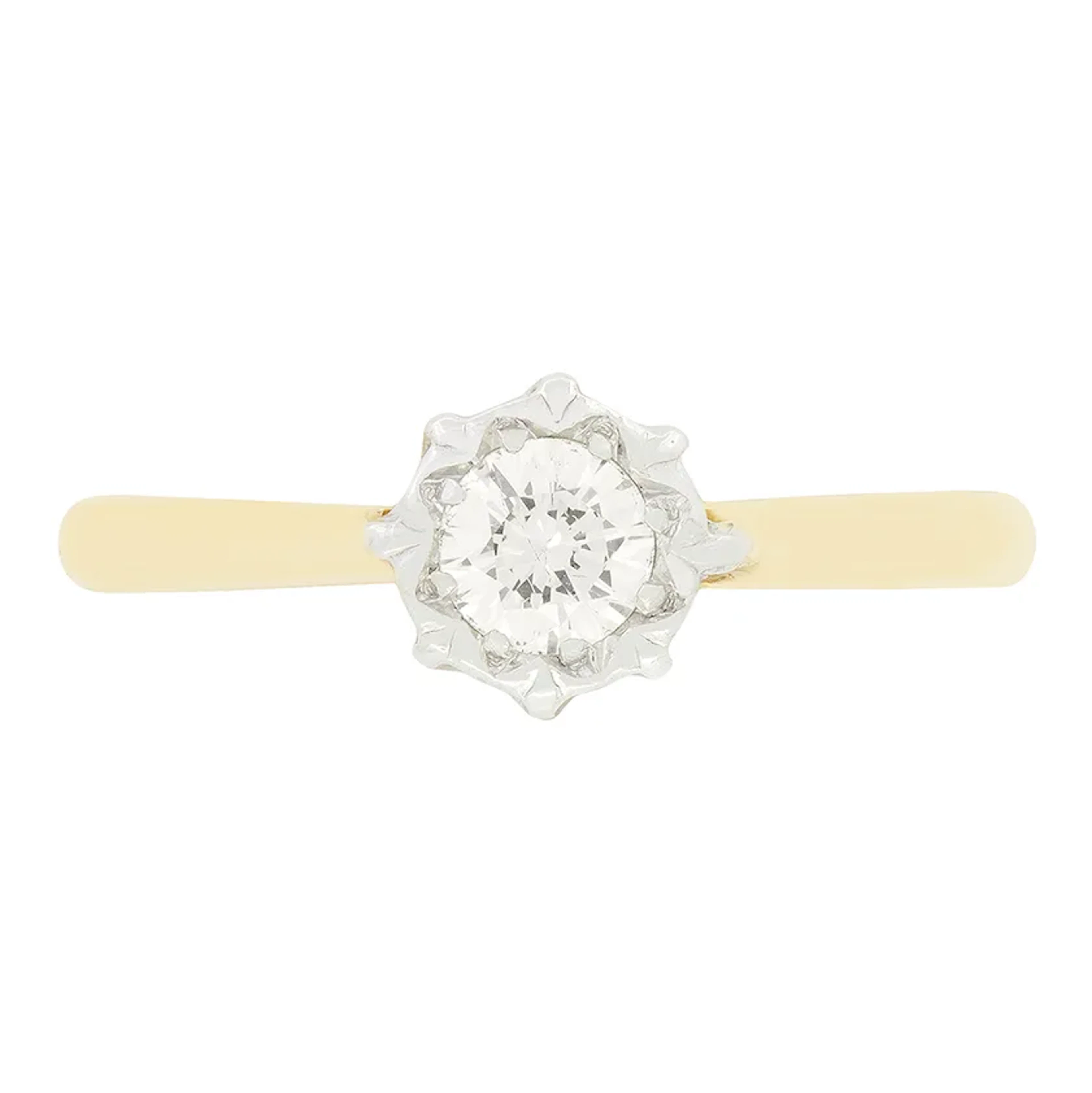 Vintage 0.30ct Diamond Solitaire Ring, hallmarked 1967