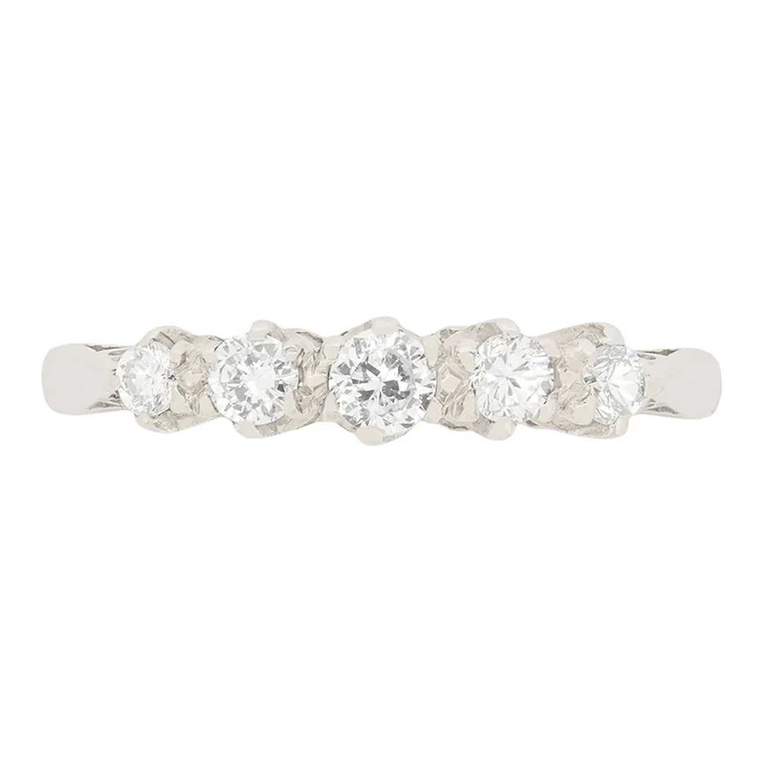 Edwardian 0.36ct Diamond Five Stone Ring, c.1910s