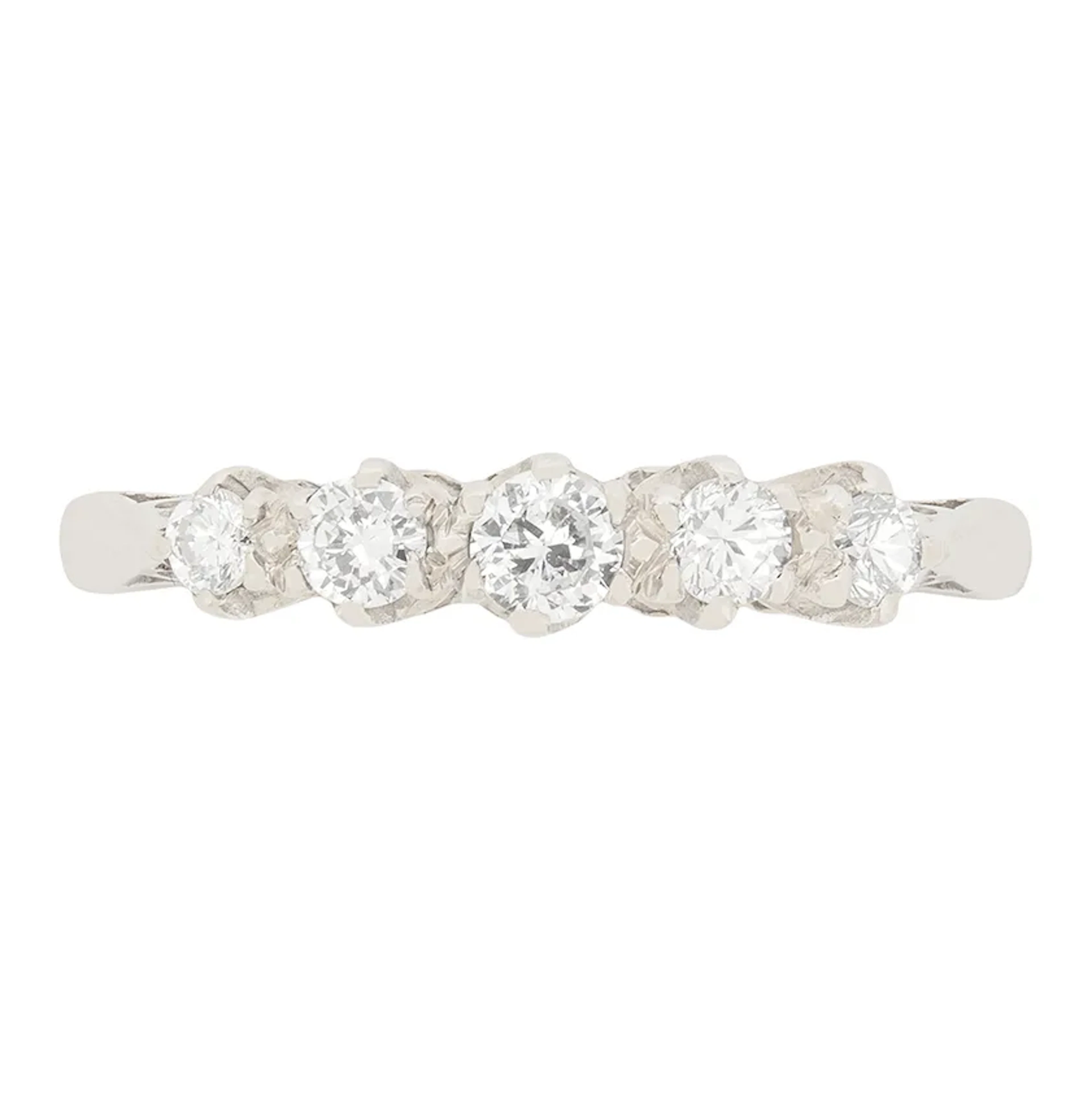 Edwardian 0.36ct Diamond Five Stone Ring, c.1910s