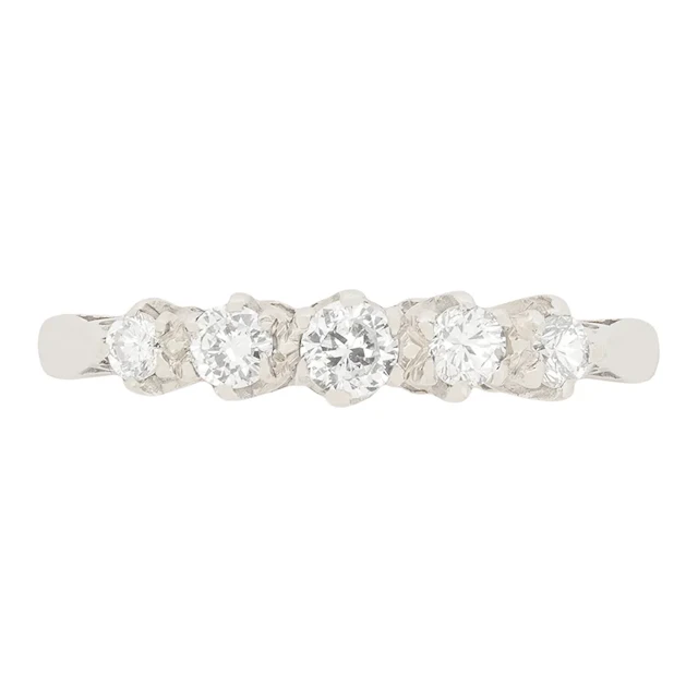 Edwardian 0.36ct Diamond Five Stone Ring, c.1910s