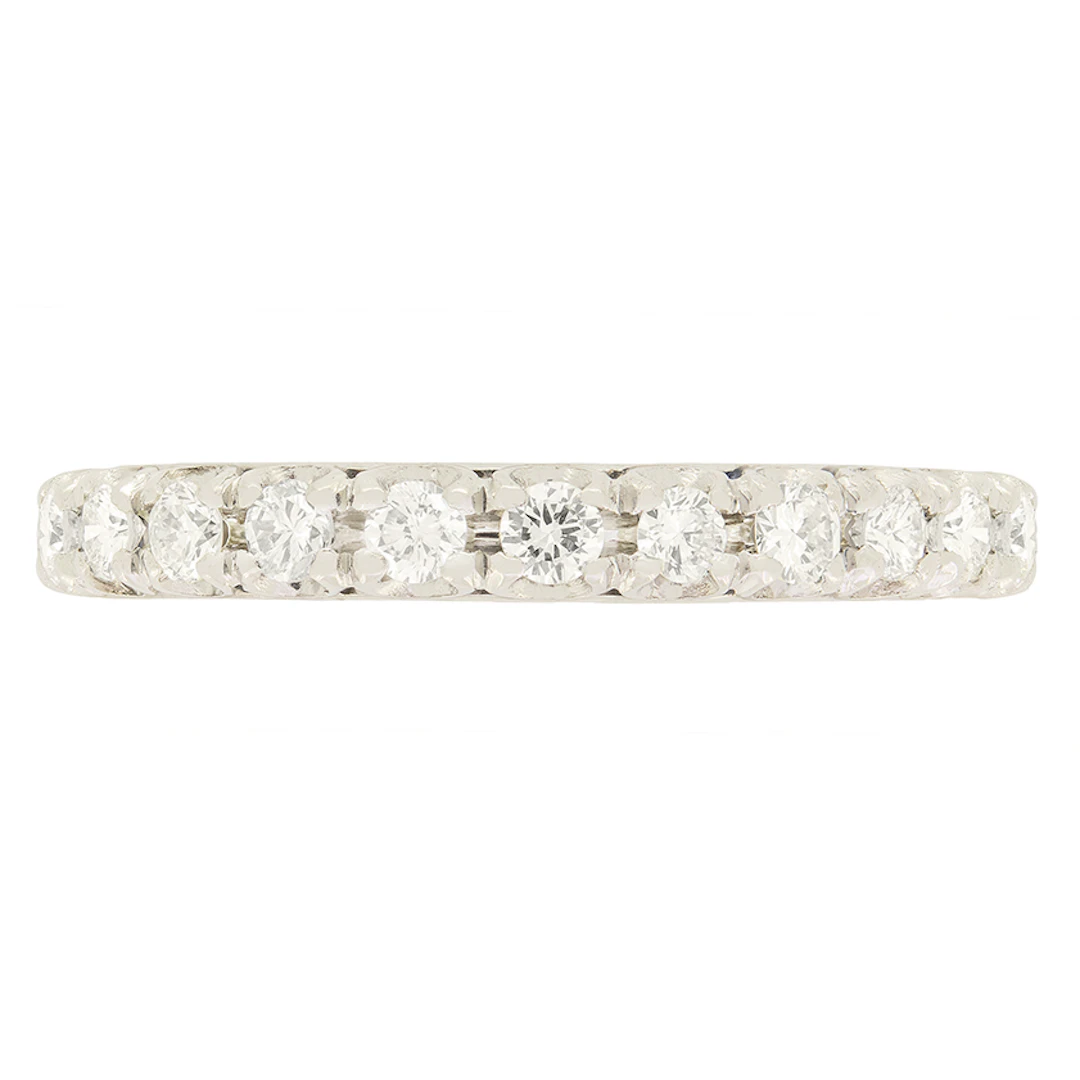 Vintage 1.10ct Diamond Full Eternity Ring, c.1950s