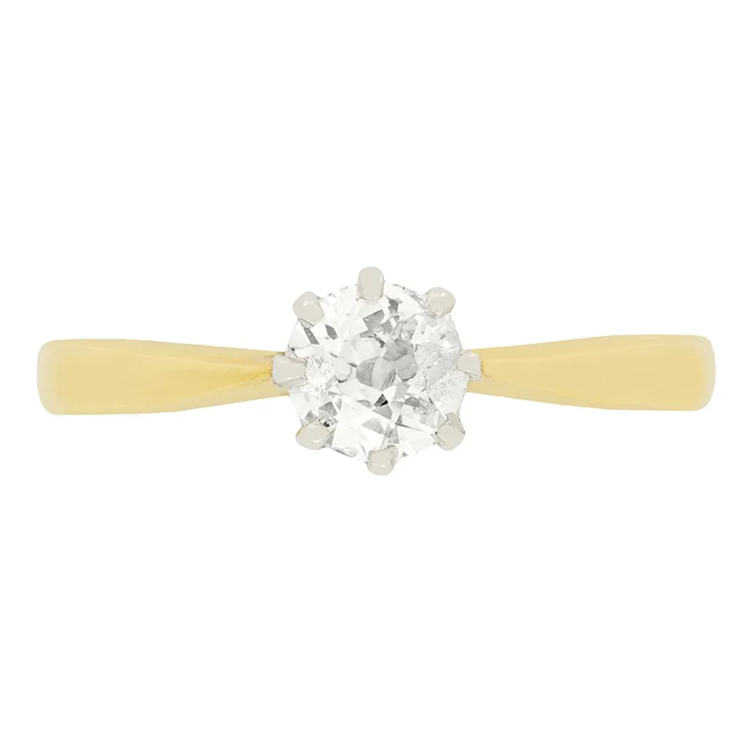 Edwardian 0.45ct Diamond Solitaire Ring, c.1910s