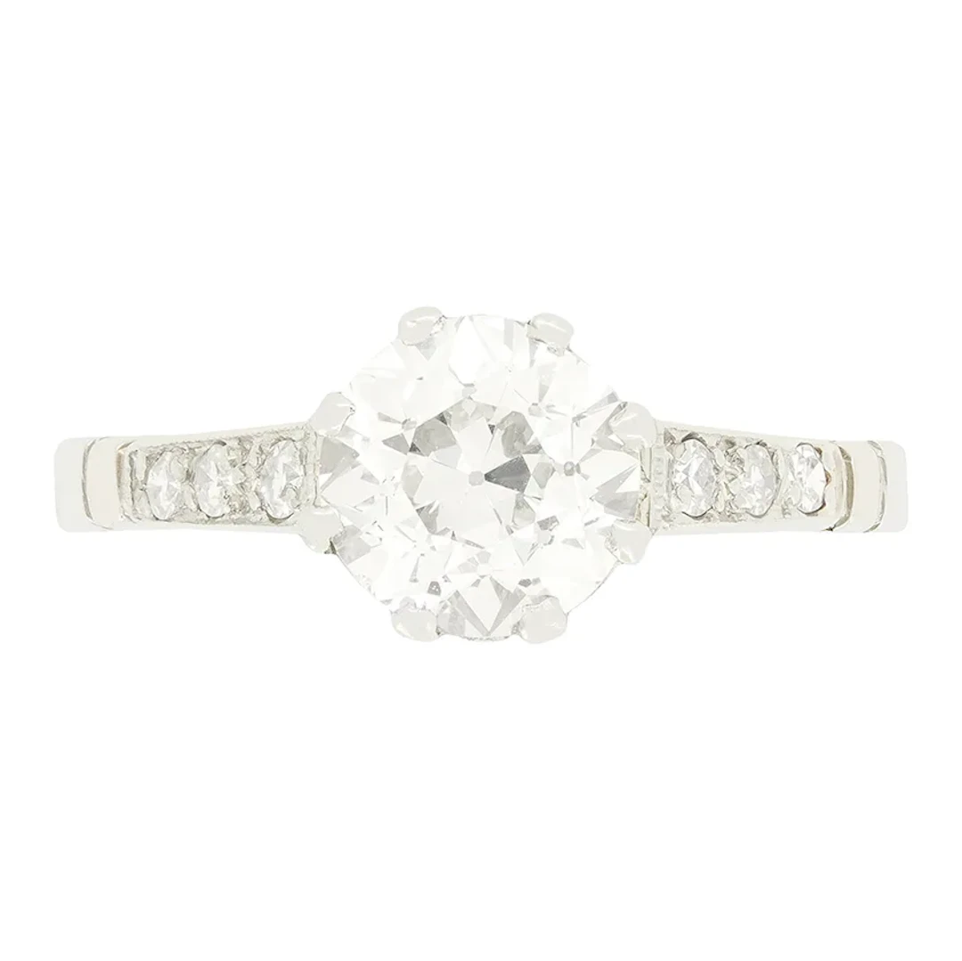 Art Deco 1.20ct Diamond Solitaire Ring, c.1920s