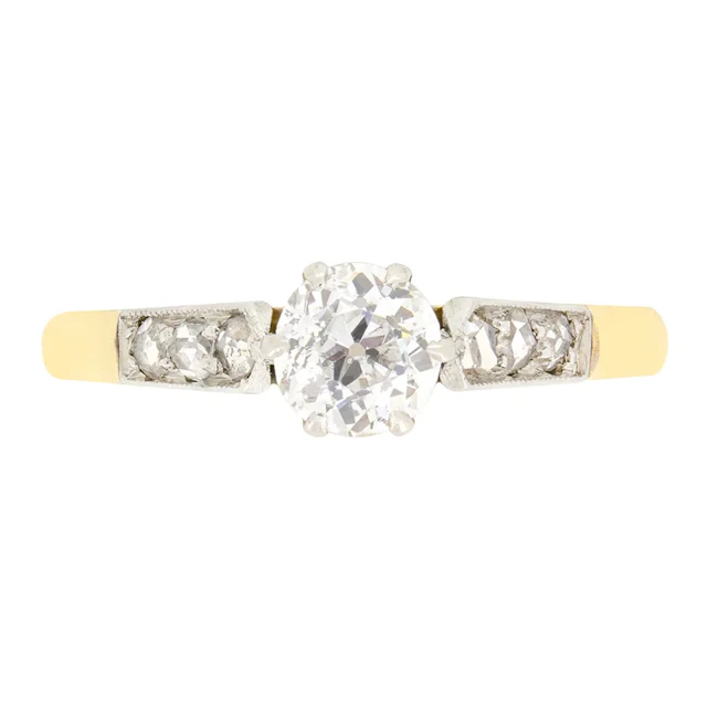Edwardian 0.56ct Diamond Solitaire Ring, c.1910s