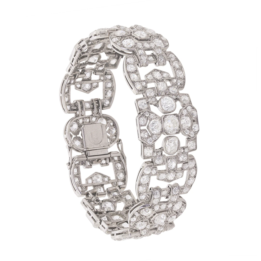 Late Victorian 15.50ct Old Cut Diamond Bracelet, c.1900s
