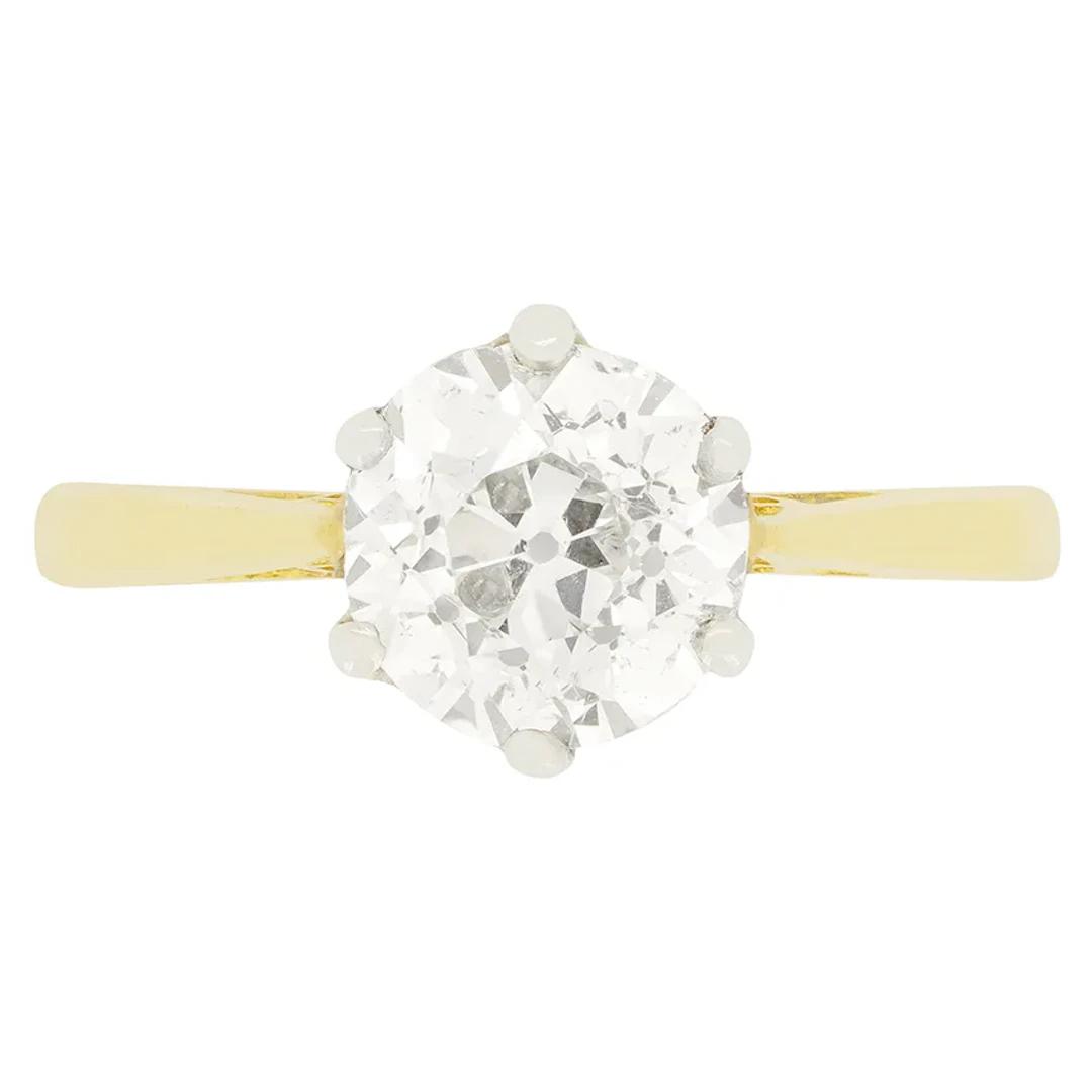 Edwardian 1.44ct Diamond Solitaire Ring, c.1910s