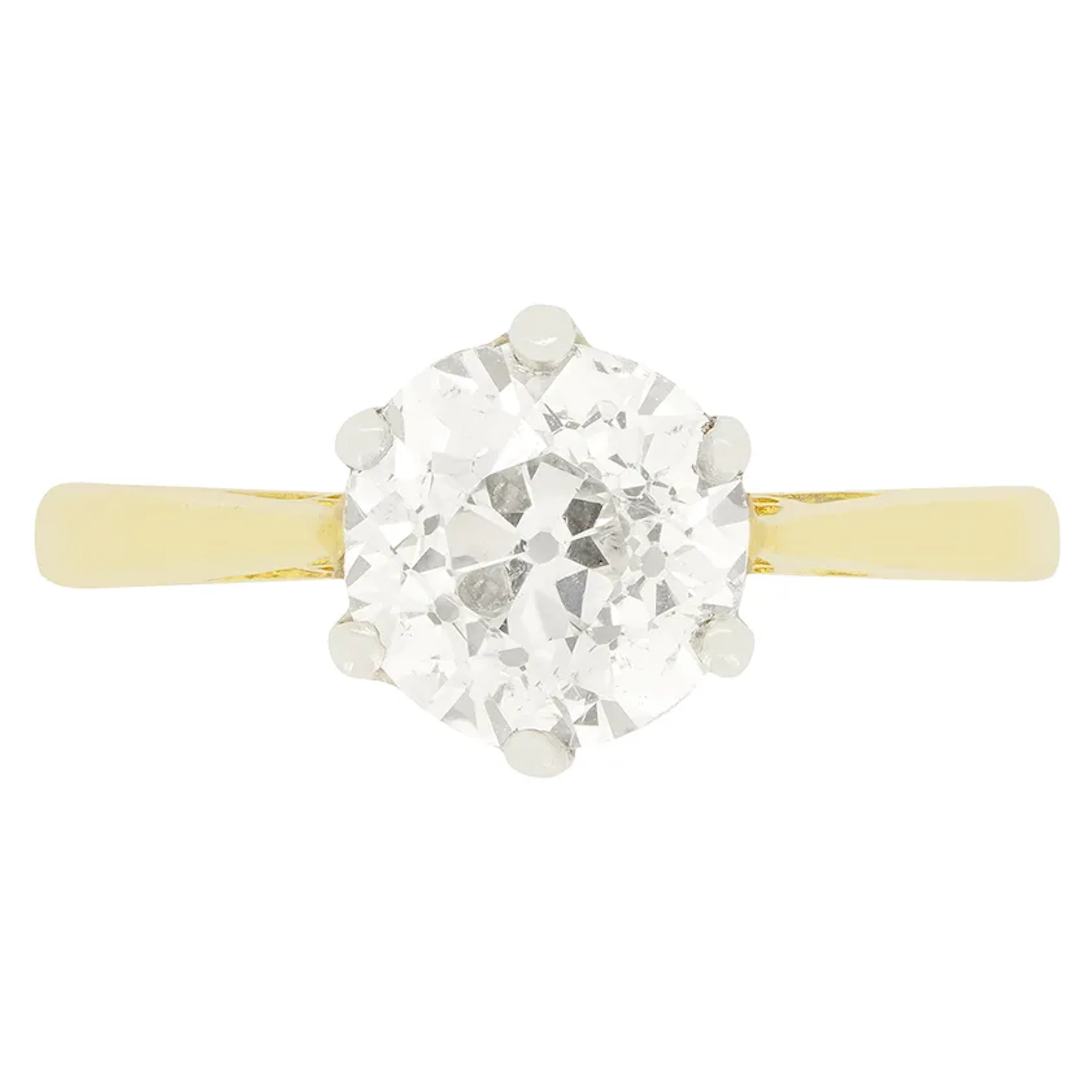 Edwardian 1.44ct Diamond Solitaire Ring, c.1910s