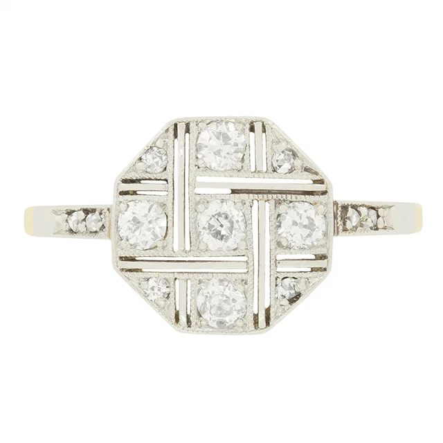 Edwardian 0.33ct Diamond Cluster Ring, c.1910s