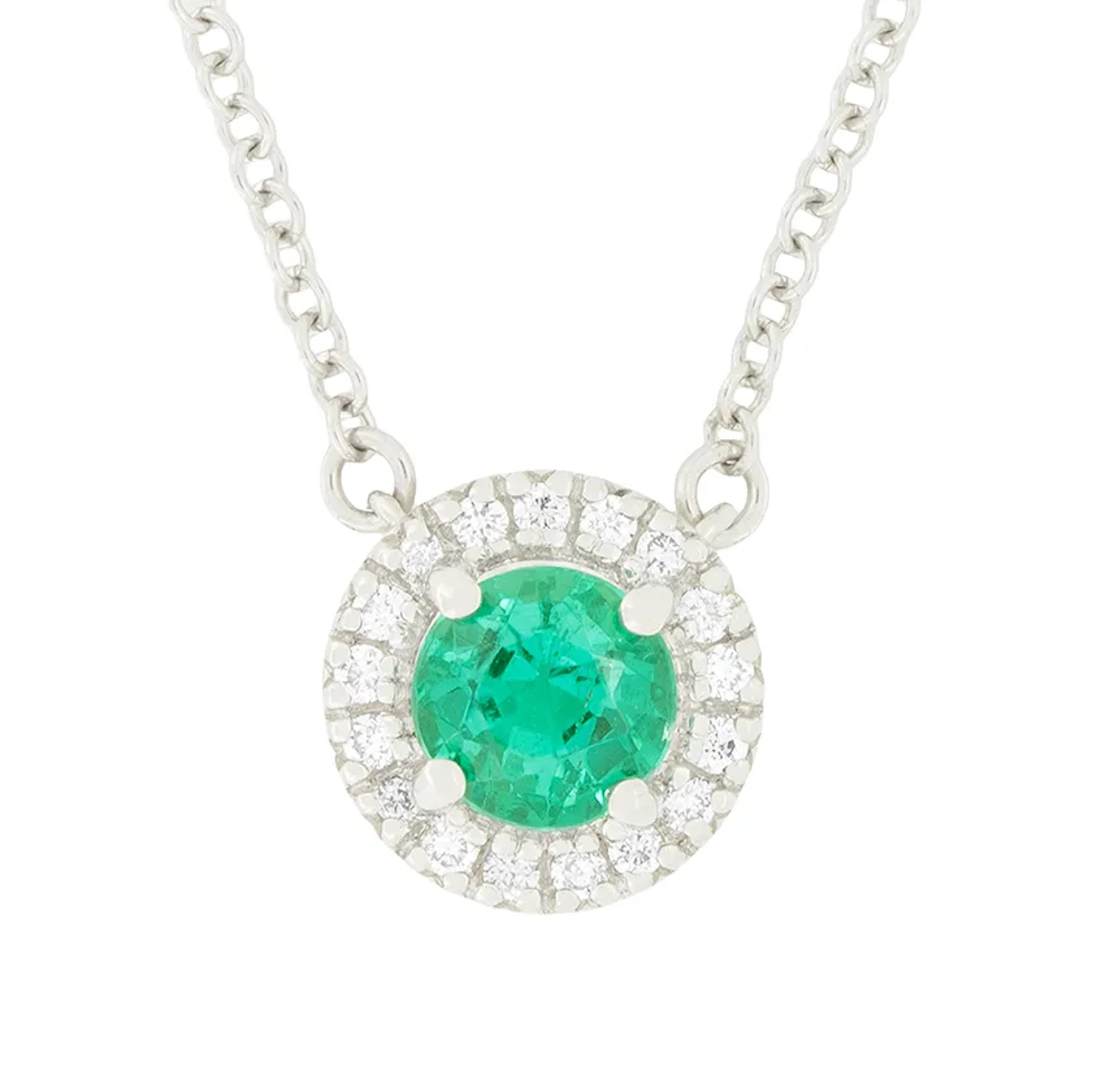 Tiffany & Co. 0.30ct Emerald and Diamond Soleste Pendant
