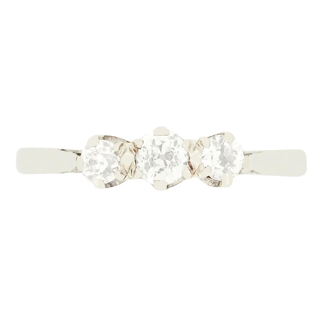 Art Deco 0.35ct Diamond Three Stone Ring, c.1920s