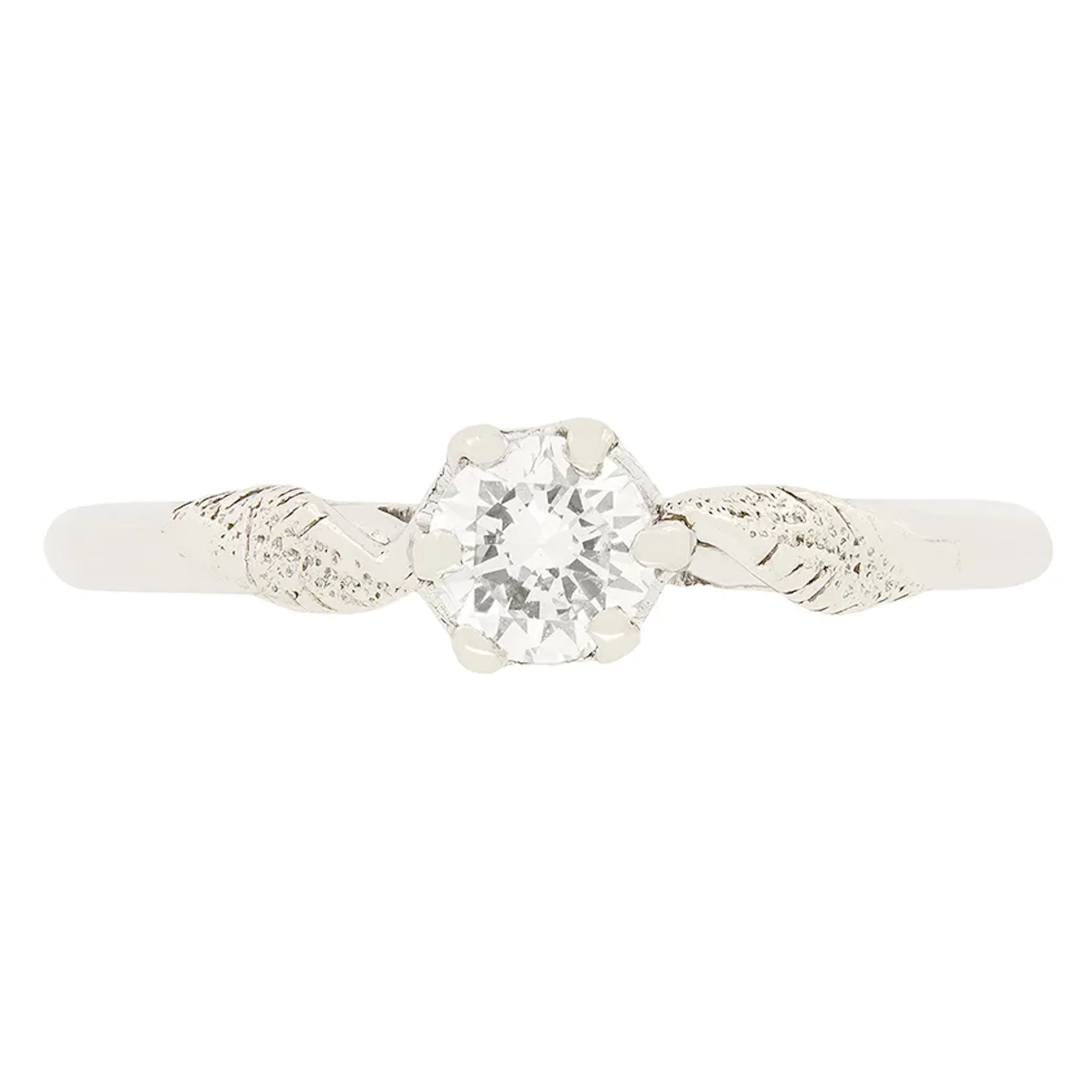 Late Deco 0.35 carat Solitaire Ring, c.1940s