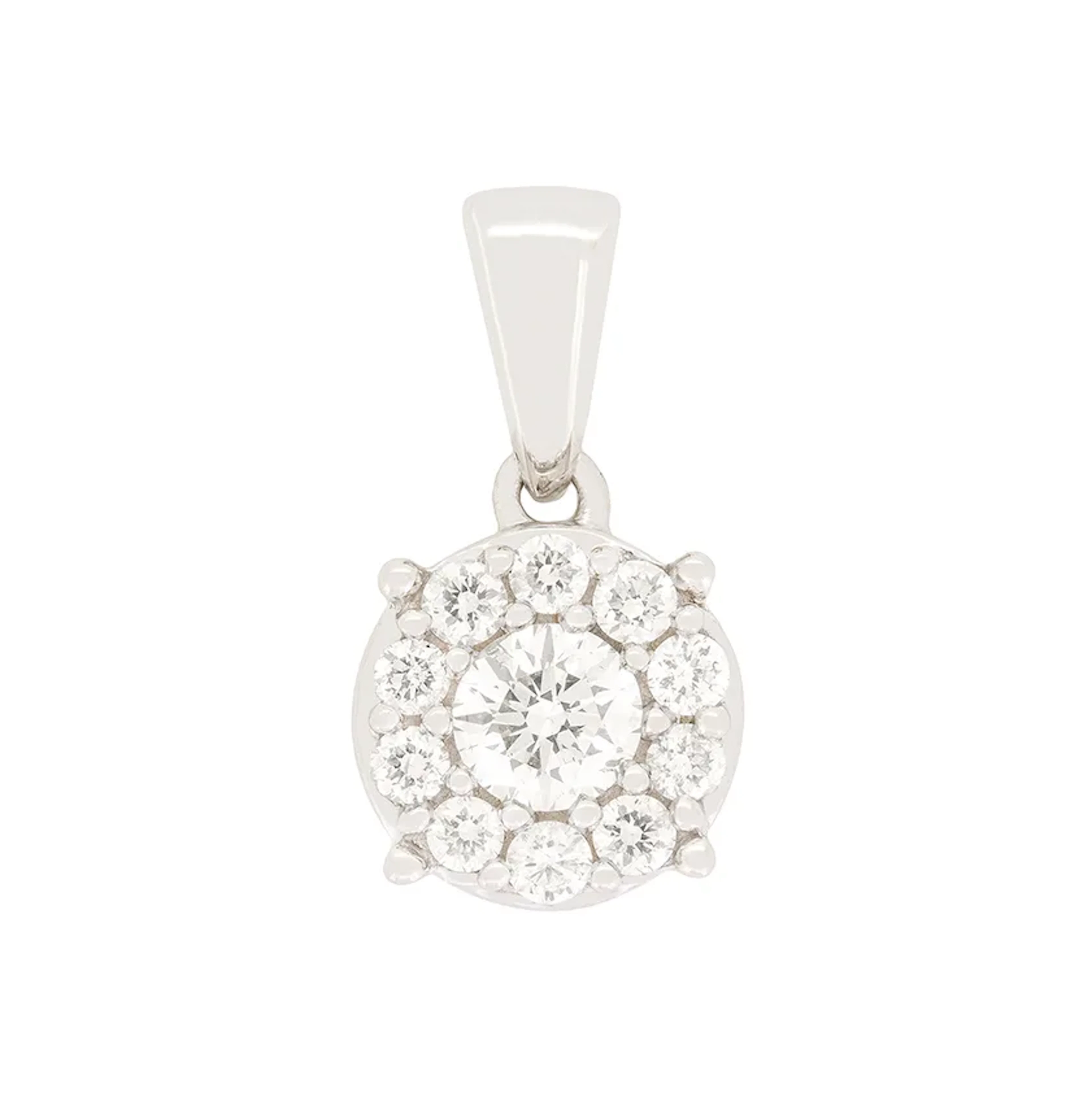 Contemporary 0.30ct Diamond Halo Pendant