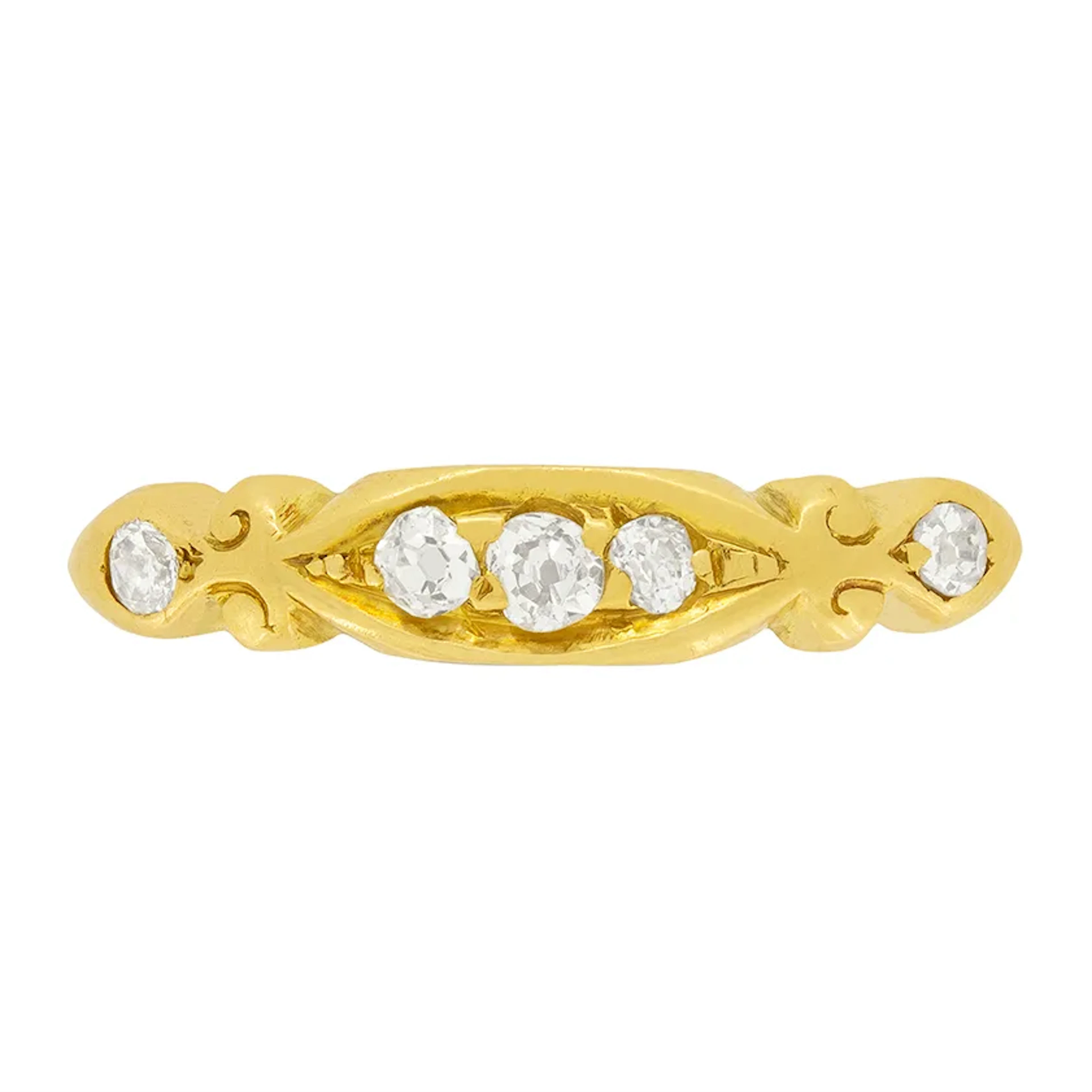 Victorian 0.26ct Diamond Five Stone Ring, c.1900s