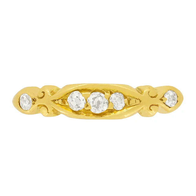 Victorian 0.26ct Diamond Five Stone Ring, c.1900s