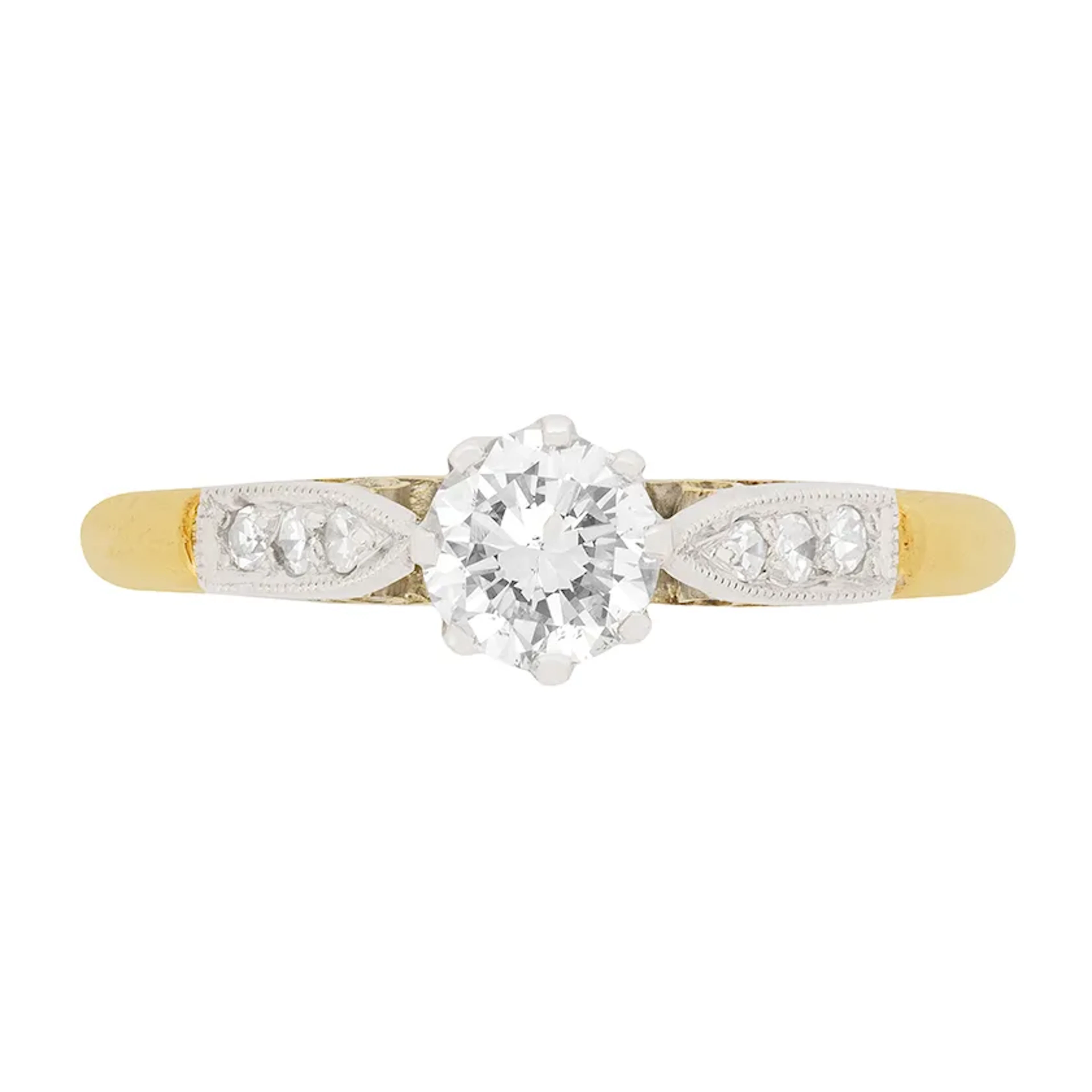 Art Deco 0.50ct Diamond Solitaire Engagement Ring, c.1930s