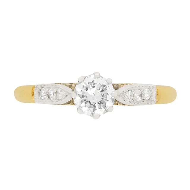 Art Deco 0.50ct Diamond Solitaire Engagement Ring, c.1930s