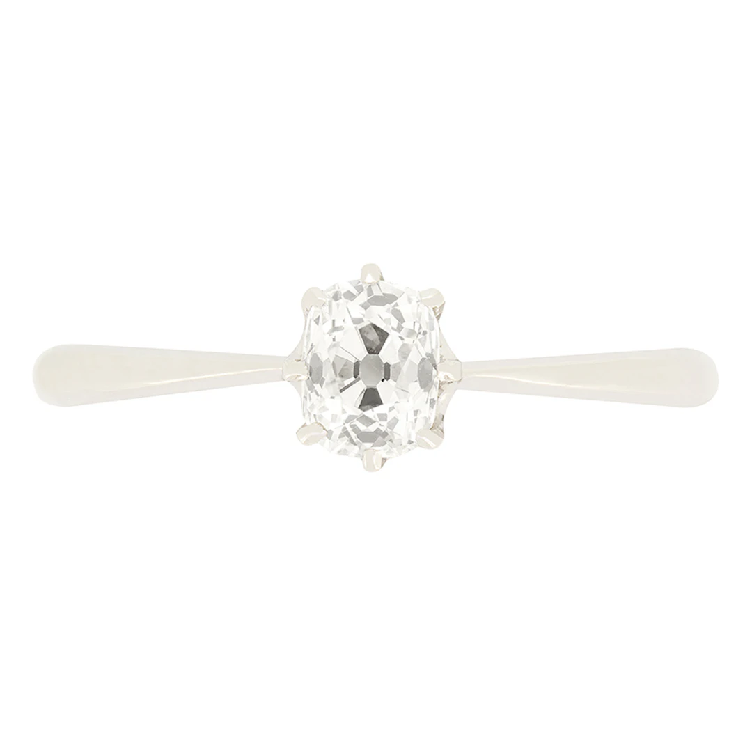 Art Deco 0.60ct Diamond Solitaire Ring, c.1920s