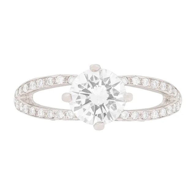 Contemporary 1.09ct Diamond Solitaire Engagement Ring
