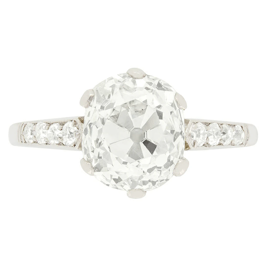 Art Deco 2.66ct Diamond Solitaire, c.1920s